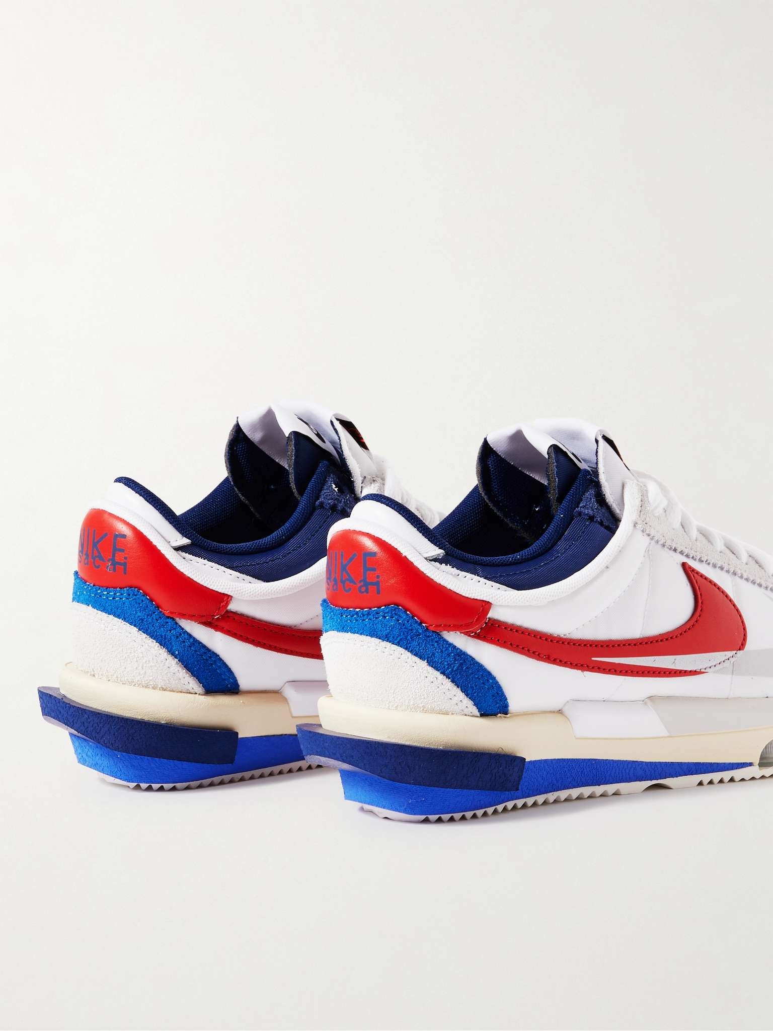 + Sacai Zoom Cortez Mesh, Leather and Suede Sneakers - 5