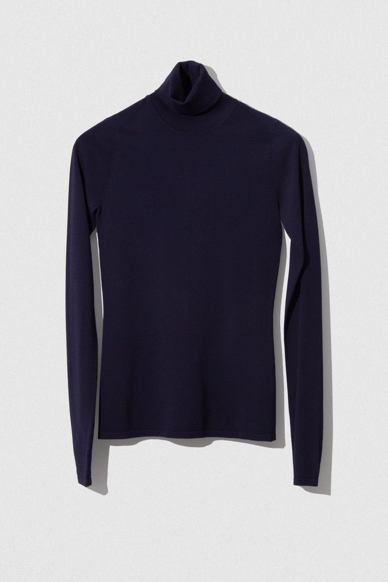 BRANKA POLO NECK DARK NAVY MARTINICA VISCOSE 1