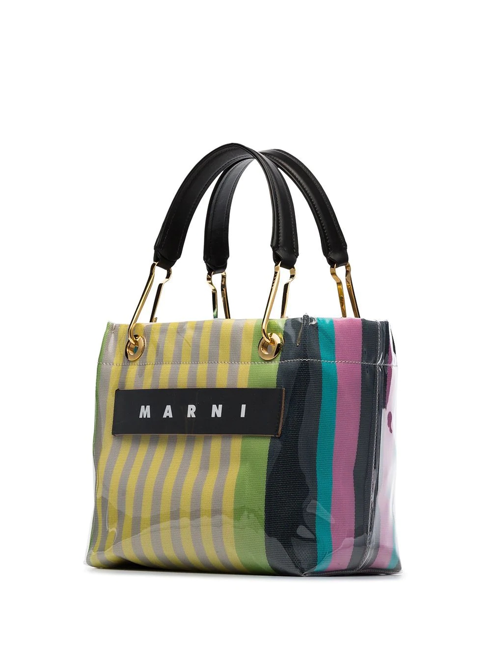 striped Glossy Grip tote bag - 4