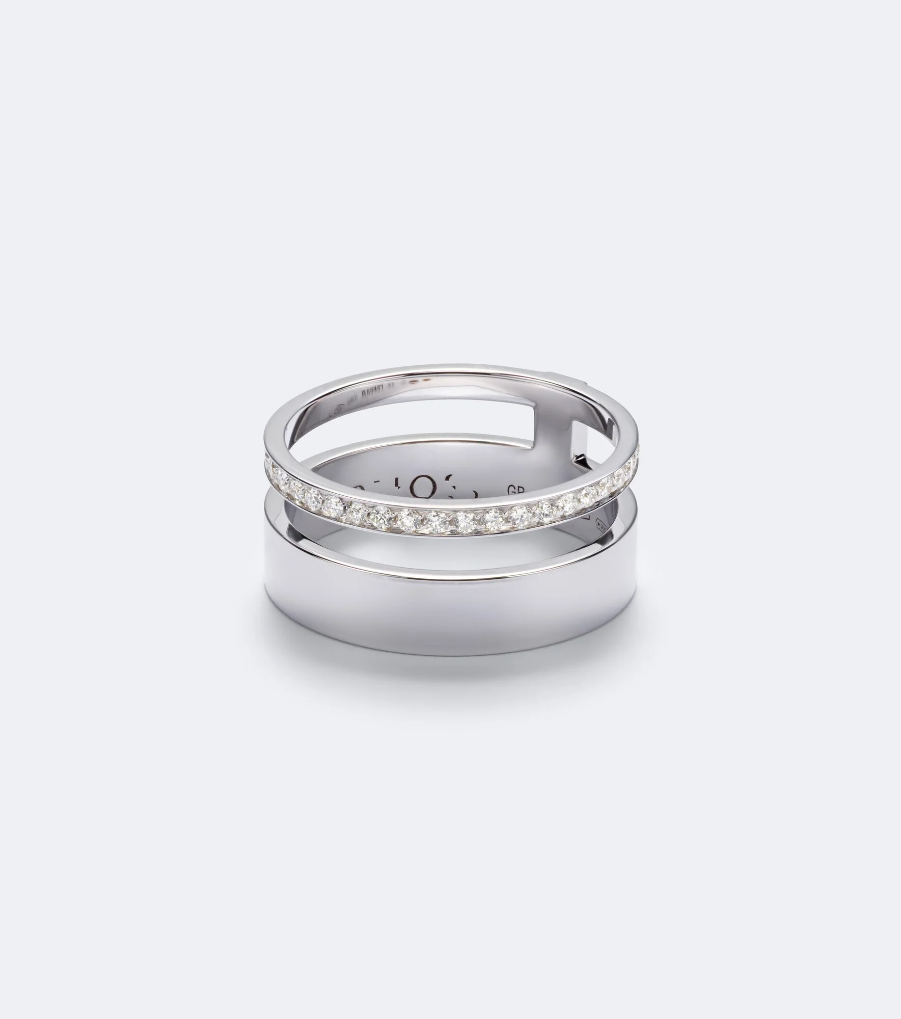 Berbere 18kt white gold ring with diamonds - 1