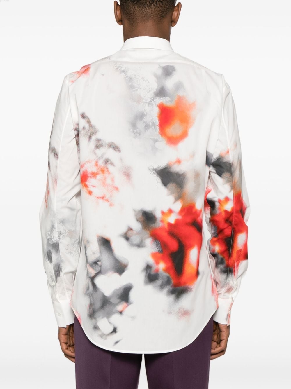 Obscured Flower printed shirt - 4