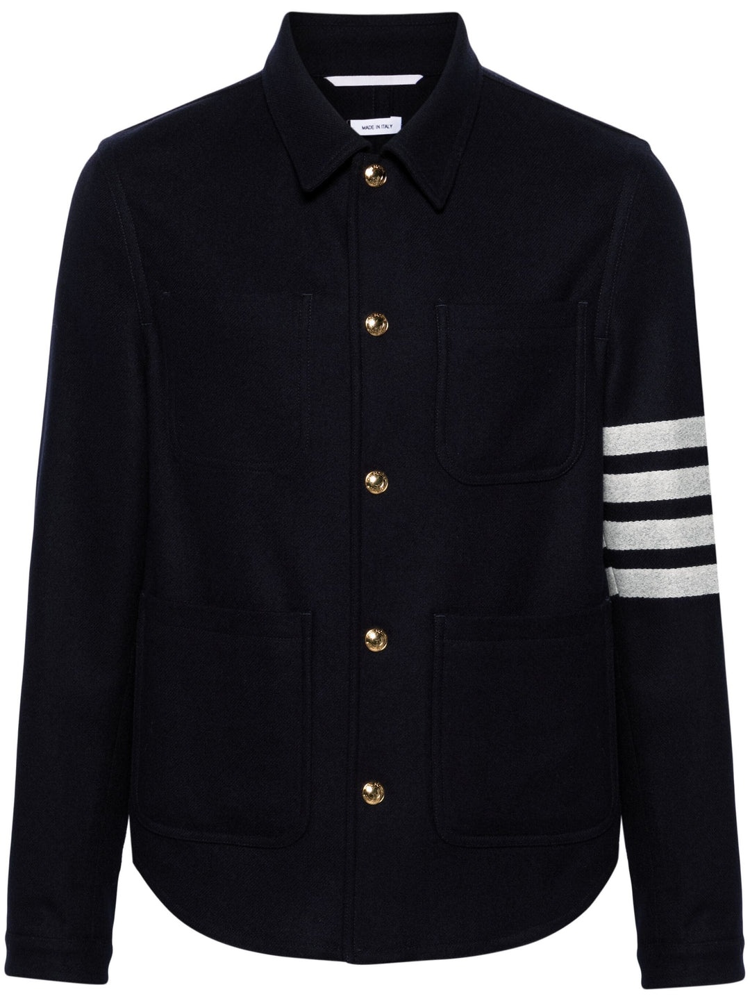 Thom Browne Wool Cashmere 4-Bar Utility Jacket | club21