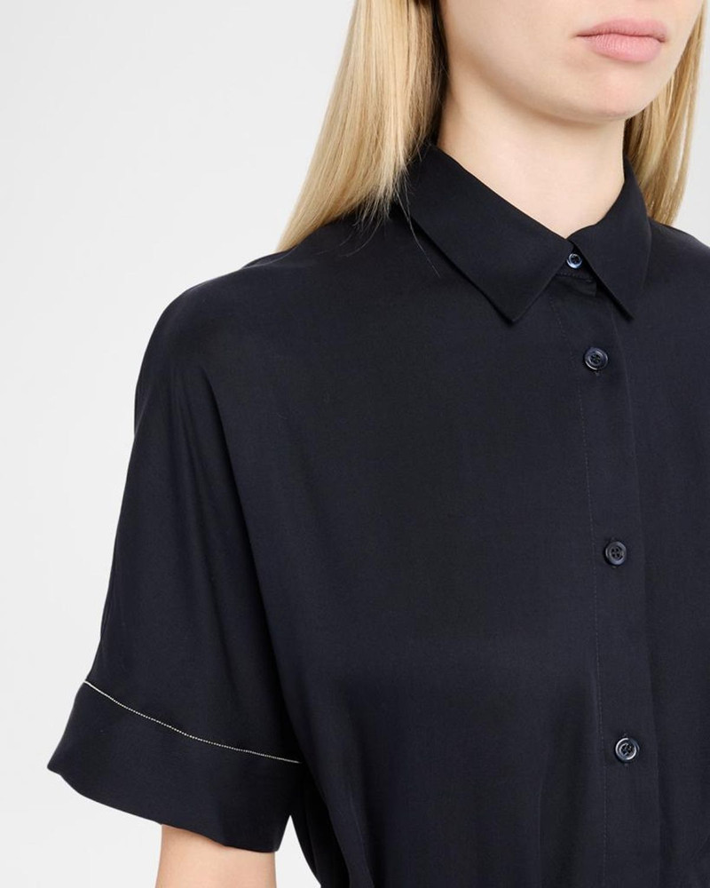 Chain-Trim Midi Shirtdress 5