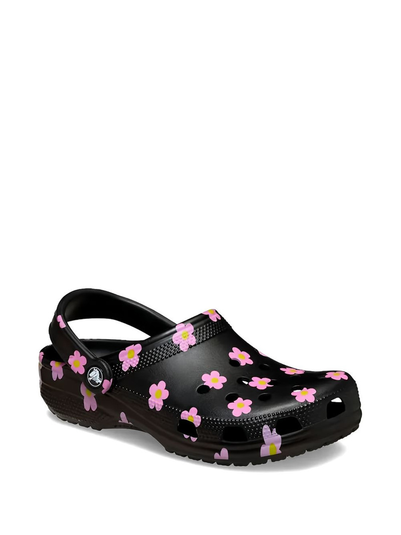 crocs floral-print slip ons outlook