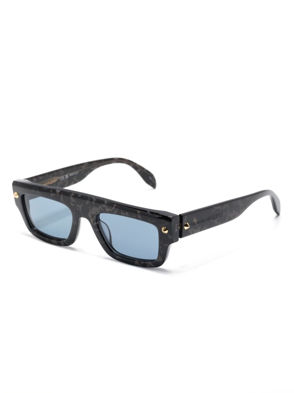 spike stud-detailing rectangle-frame sunglasses - 2