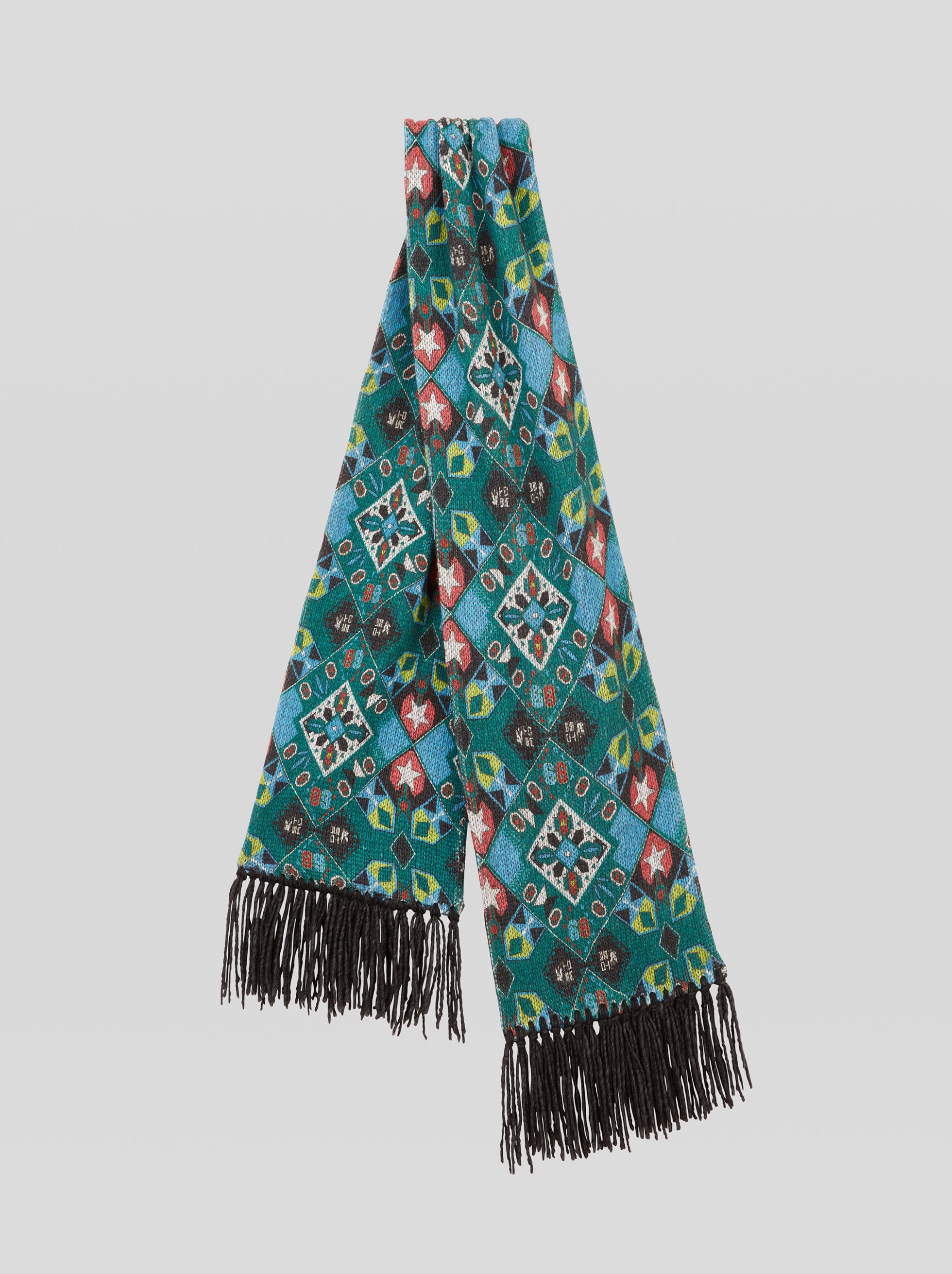 GEOMETRIC SCARF WITH ETRO CUBE LOGO AND STARS - 1