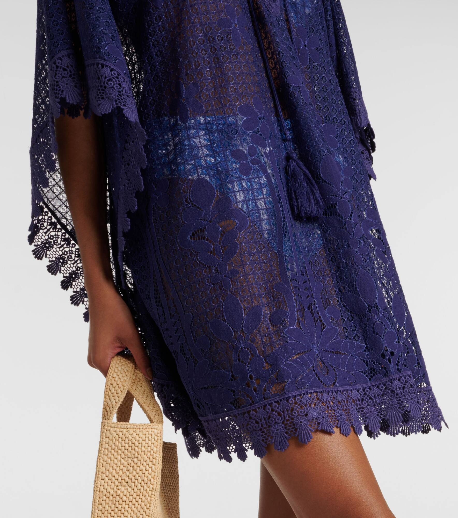 Cindy embroidered cotton-blend kaftan - 5