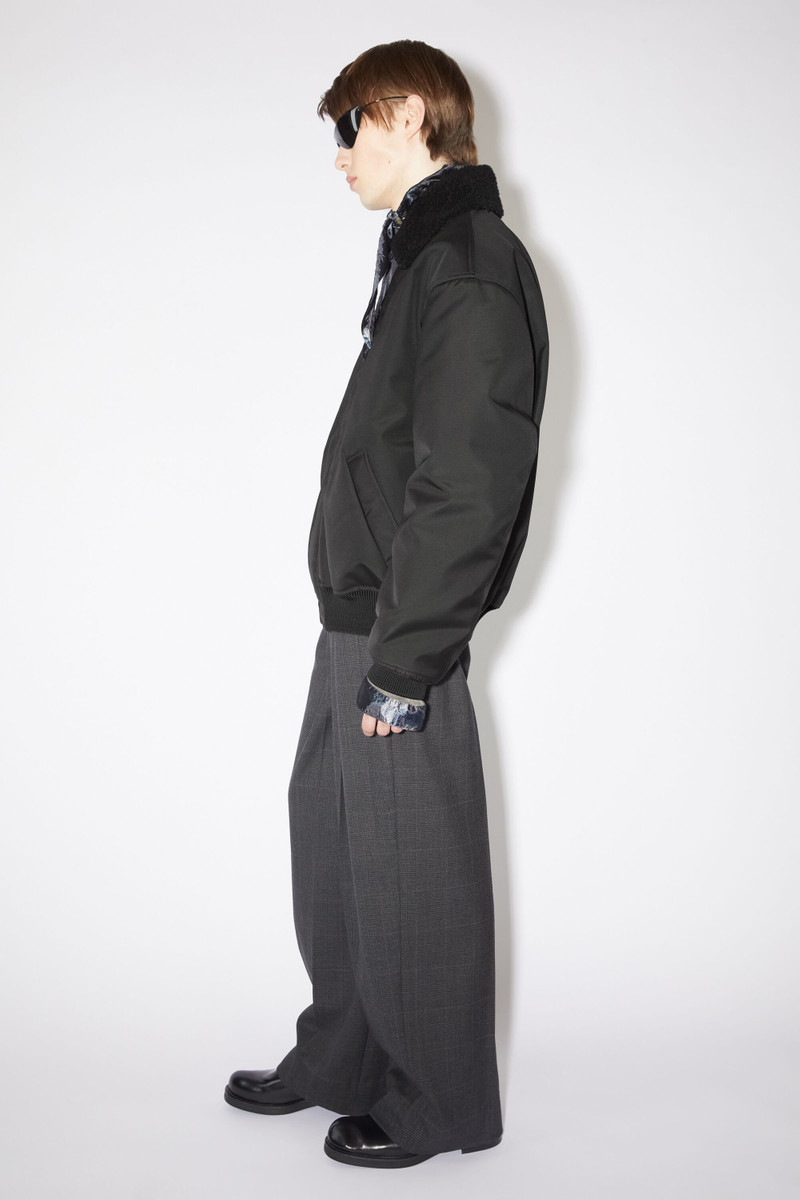 Shearling collar jacket - Black 4