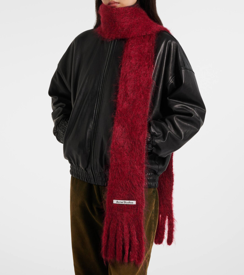 Acne Studios Kinna fringed mohair and wool scarf outlook