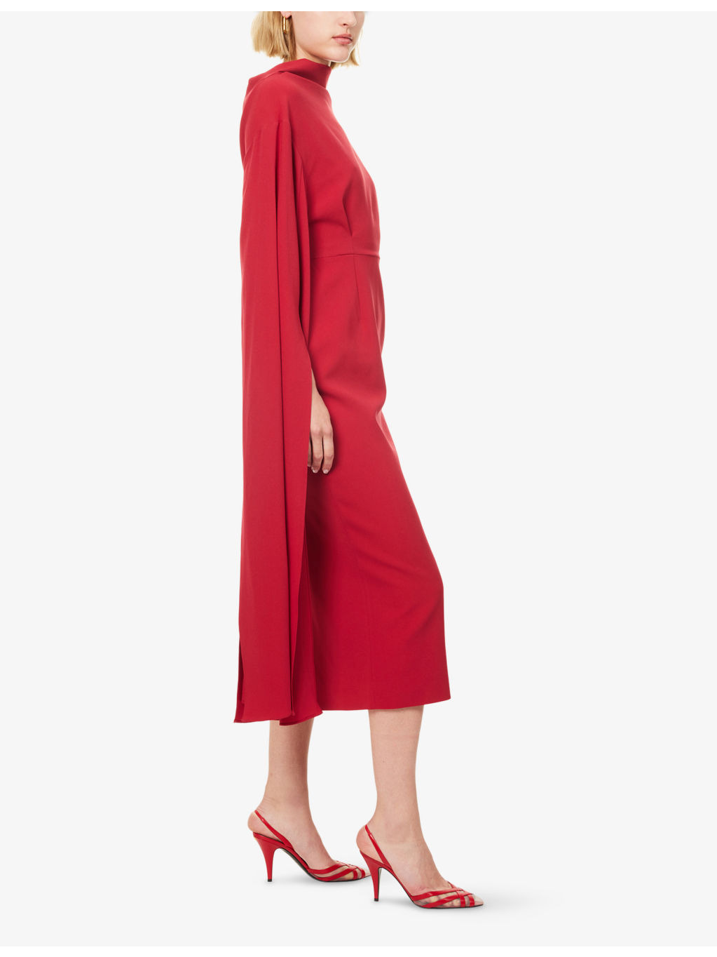 Nour Plunge-V-Neck Woven Maxi Dress - 3