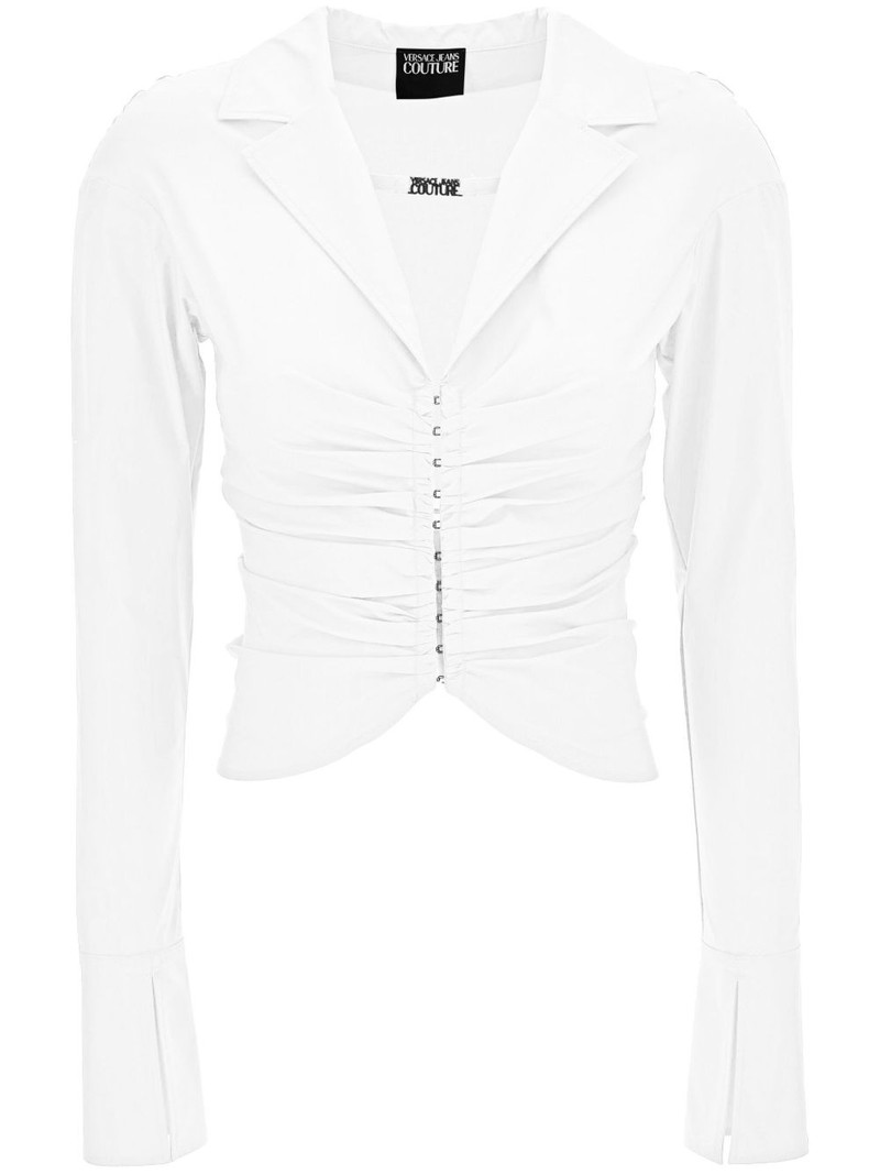 gathered-detail shirt 1