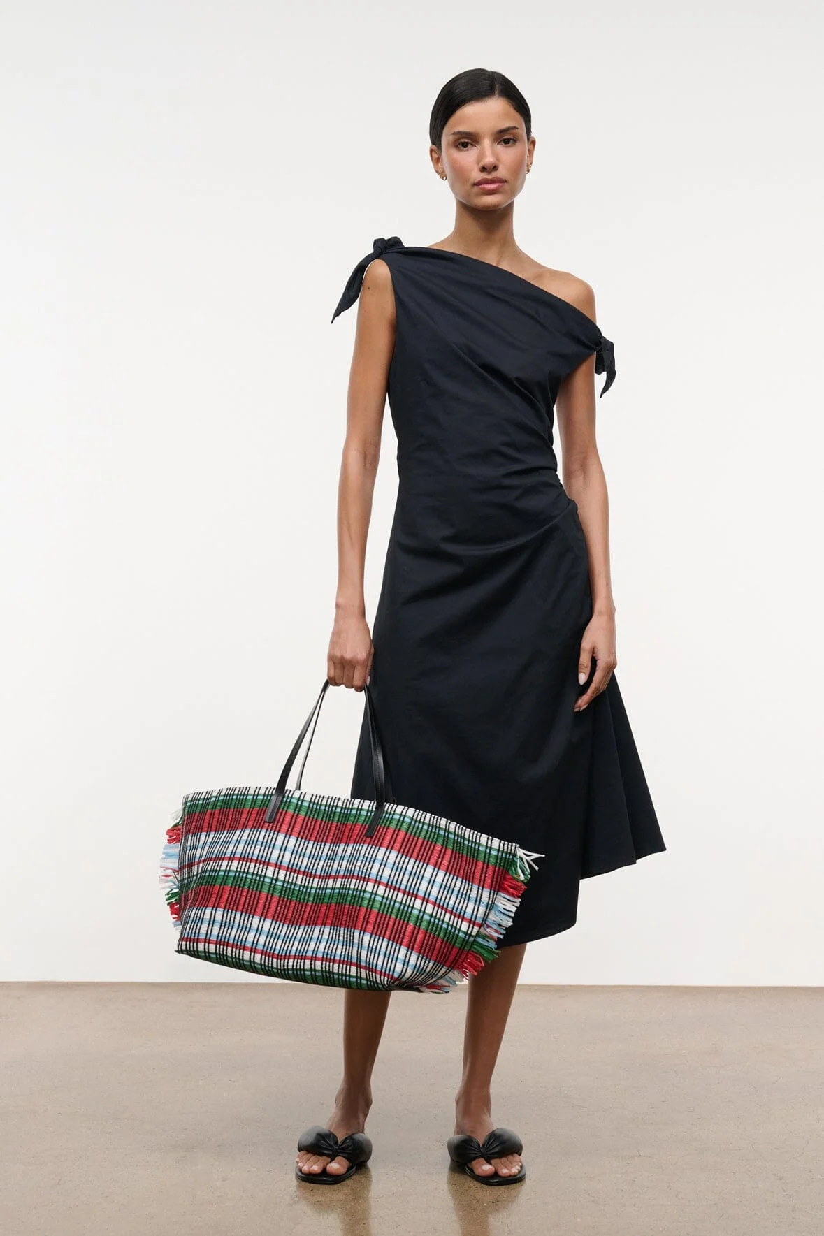 STAUD BELLARIA DRESS BLACK - 1