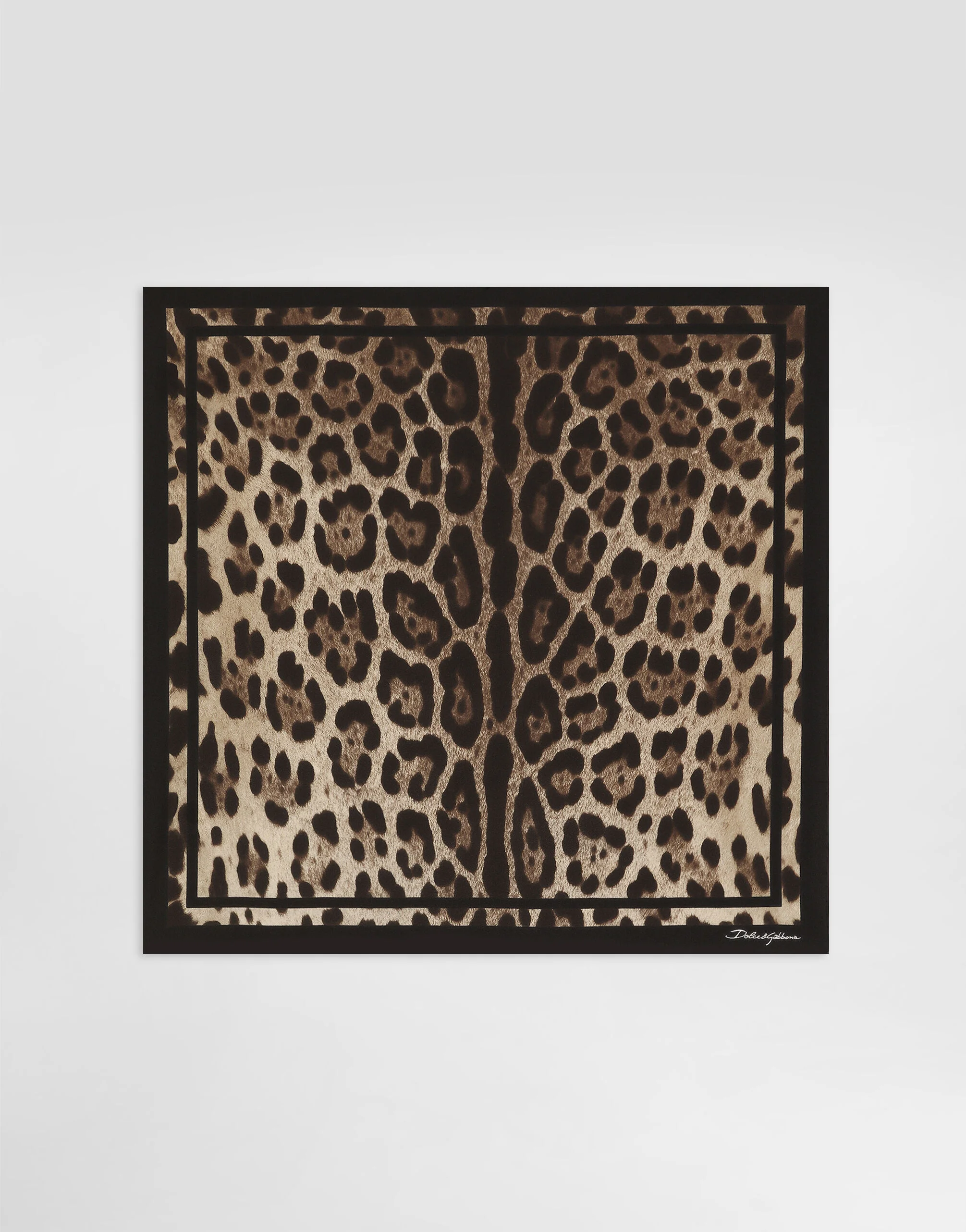 Leopard-print silk twill scarf 50x50 - 1