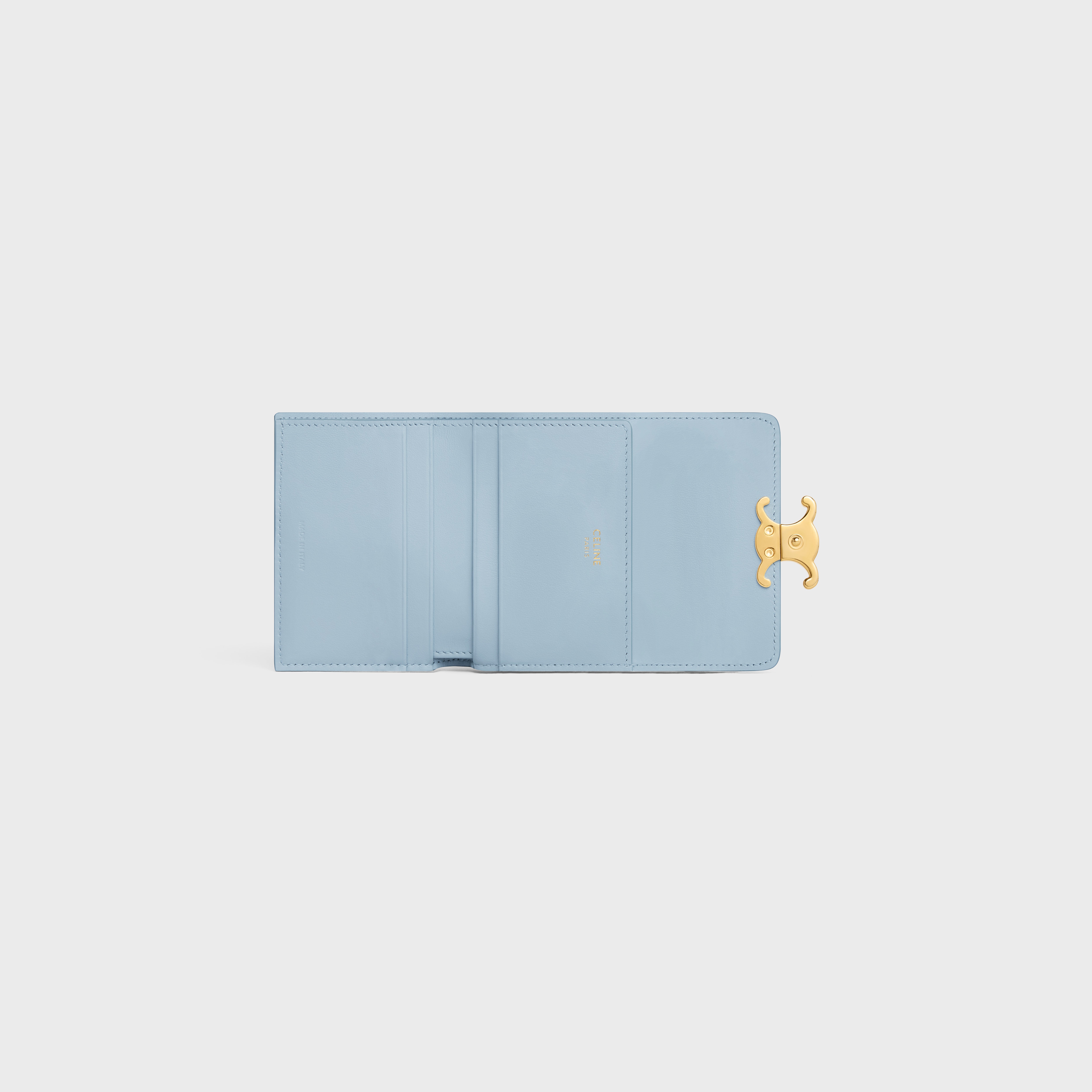 COMPACT WALLET WITH COIN TRIOMPHE in Shiny calfskin - 4
