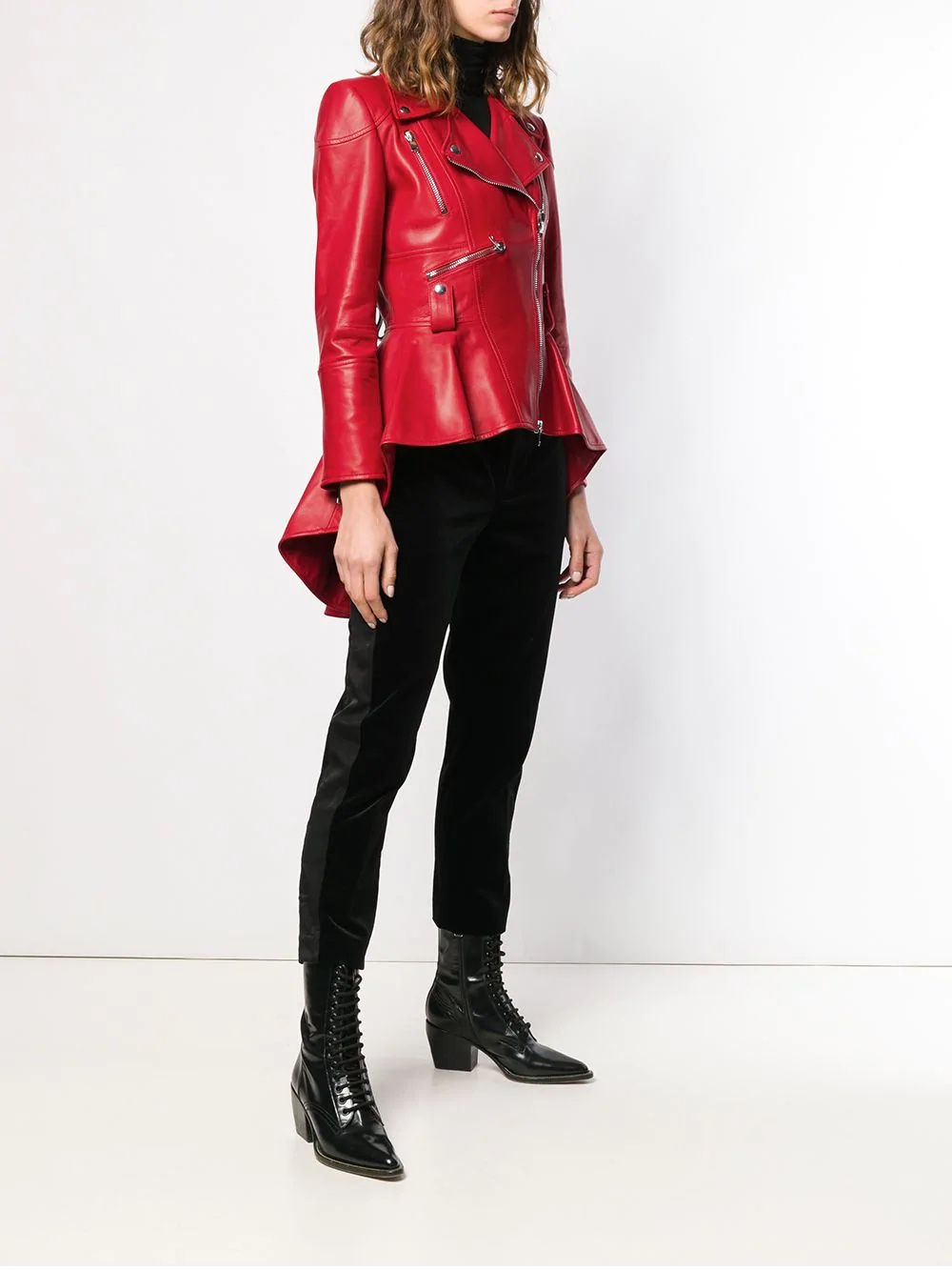 peplum biker jacket - 3