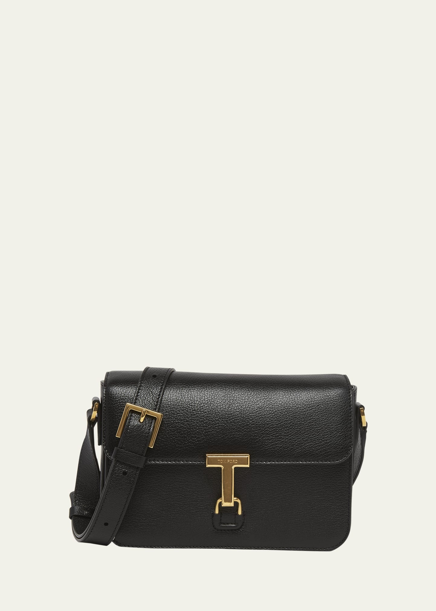 TOM FORD Men's Monarch Grained Leather Messenger Bag