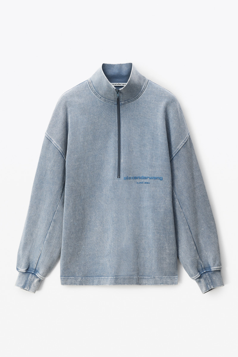 HALF ZIP SWEATSHIRT IN JAPANESE JERSEY 1