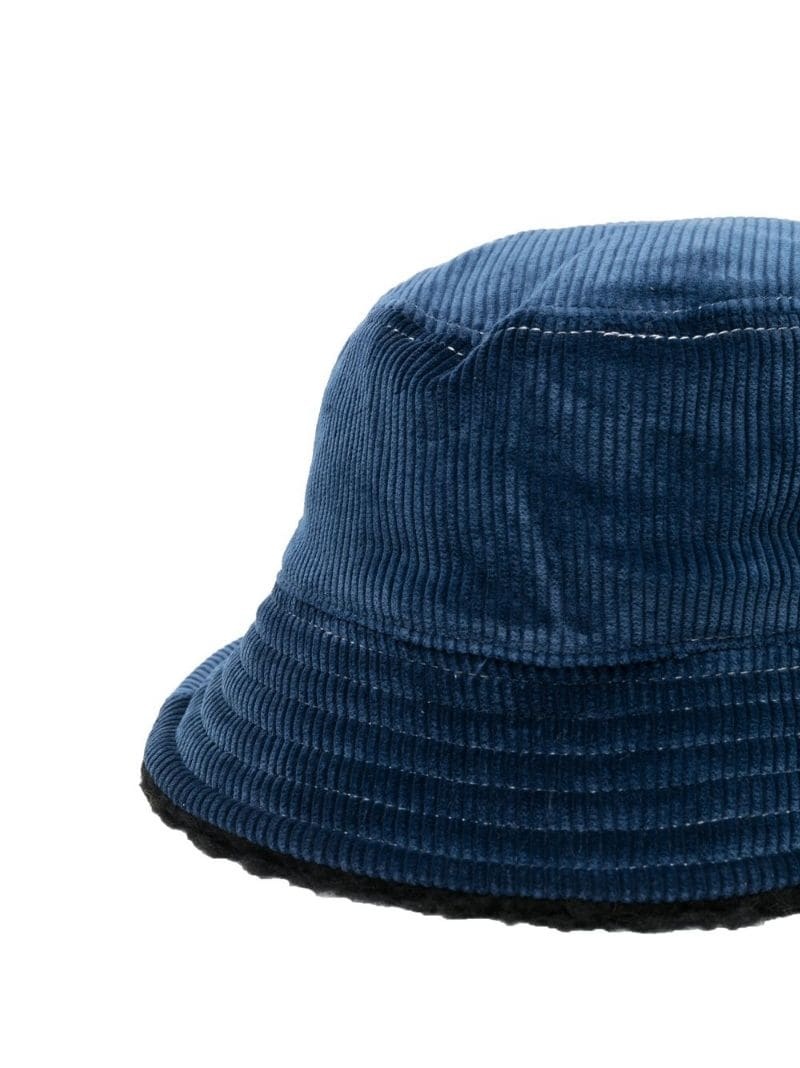 logo-patch corduroy bucket-hat - 2