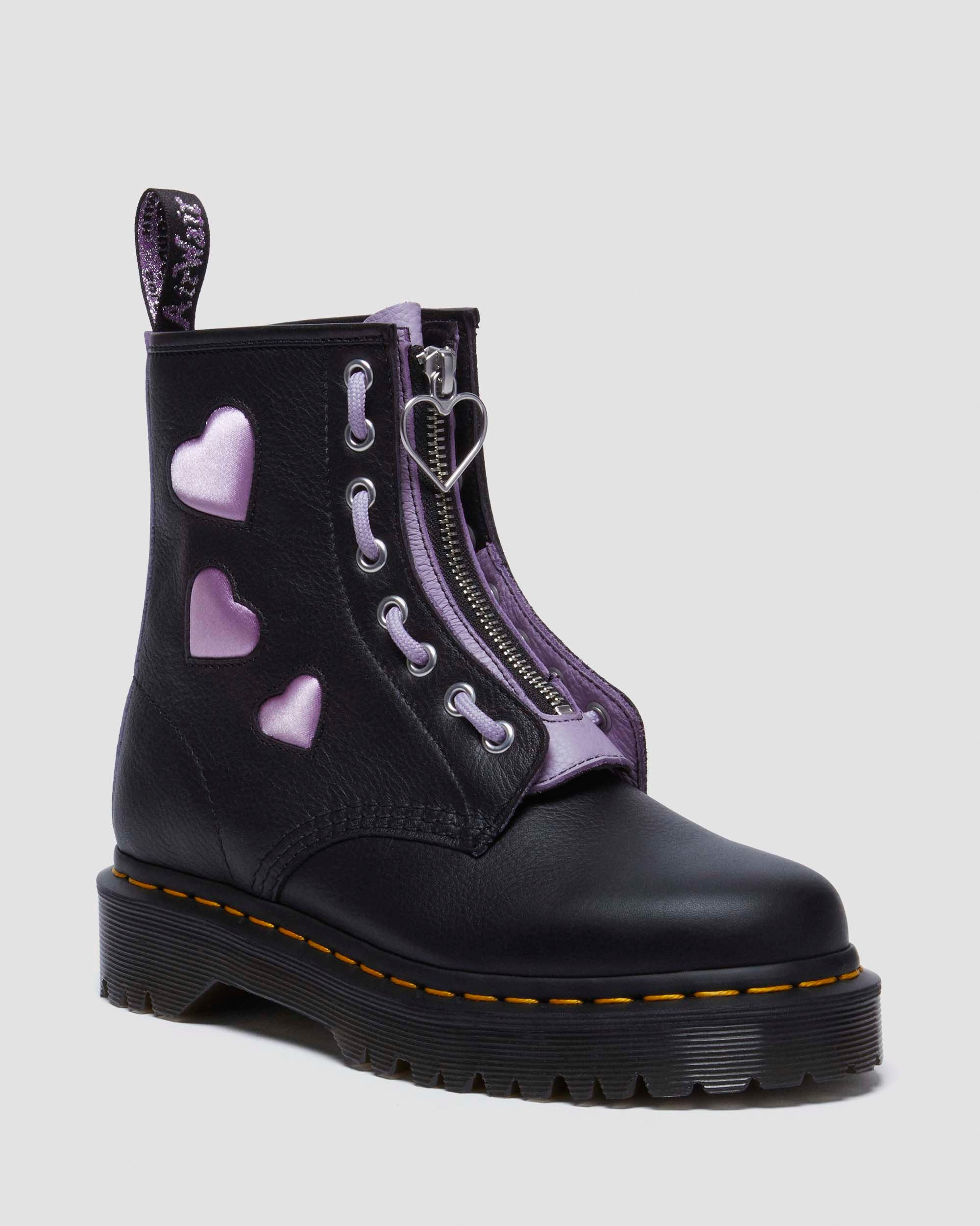 1460 Zip Heart Virginia Satin Lux Lace Up Boots - 5
