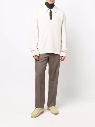 Nanushka fine-knit spread-collar jumper outlook