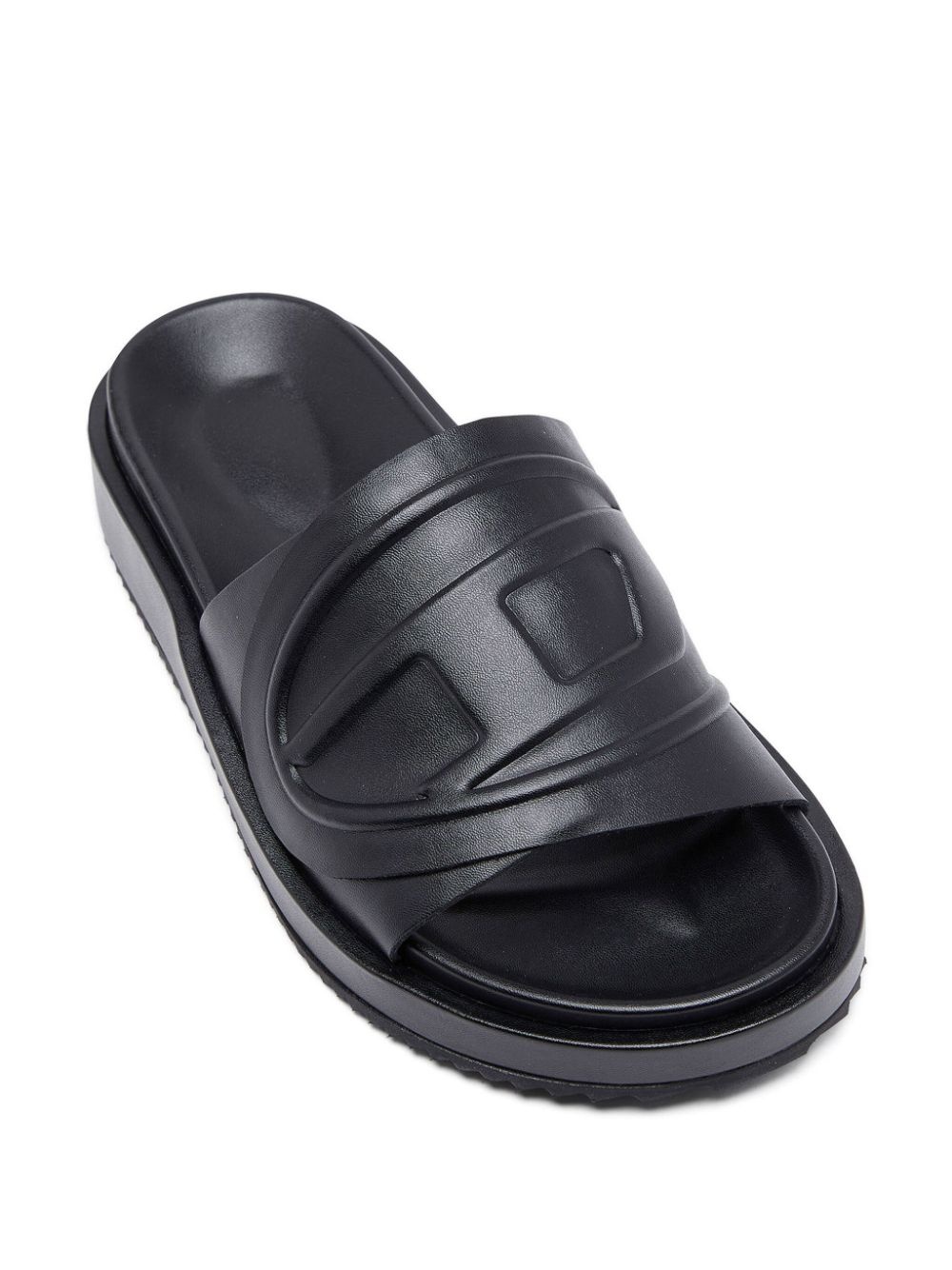 D Oval logo-embossed slides - 6