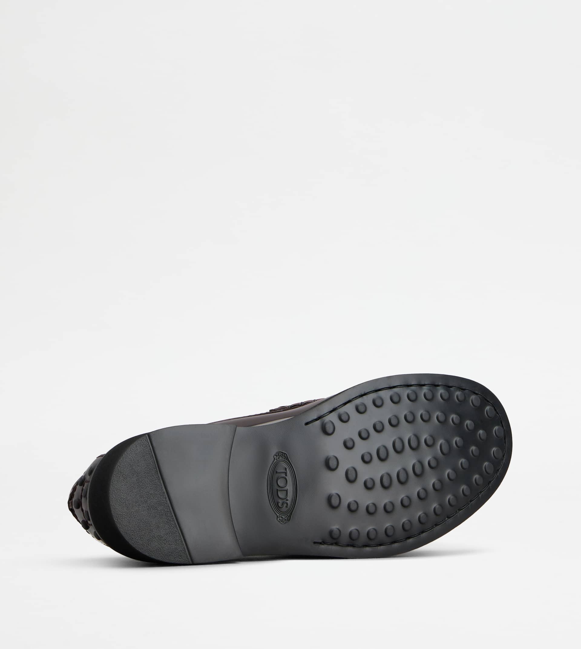 LOAFER IN LEATHER - BURGUNDY - 4