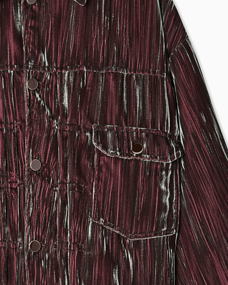 EMPORIO ARMANI BLOUSON IN IRIDESCENT FROISSÉ VELVET outlook