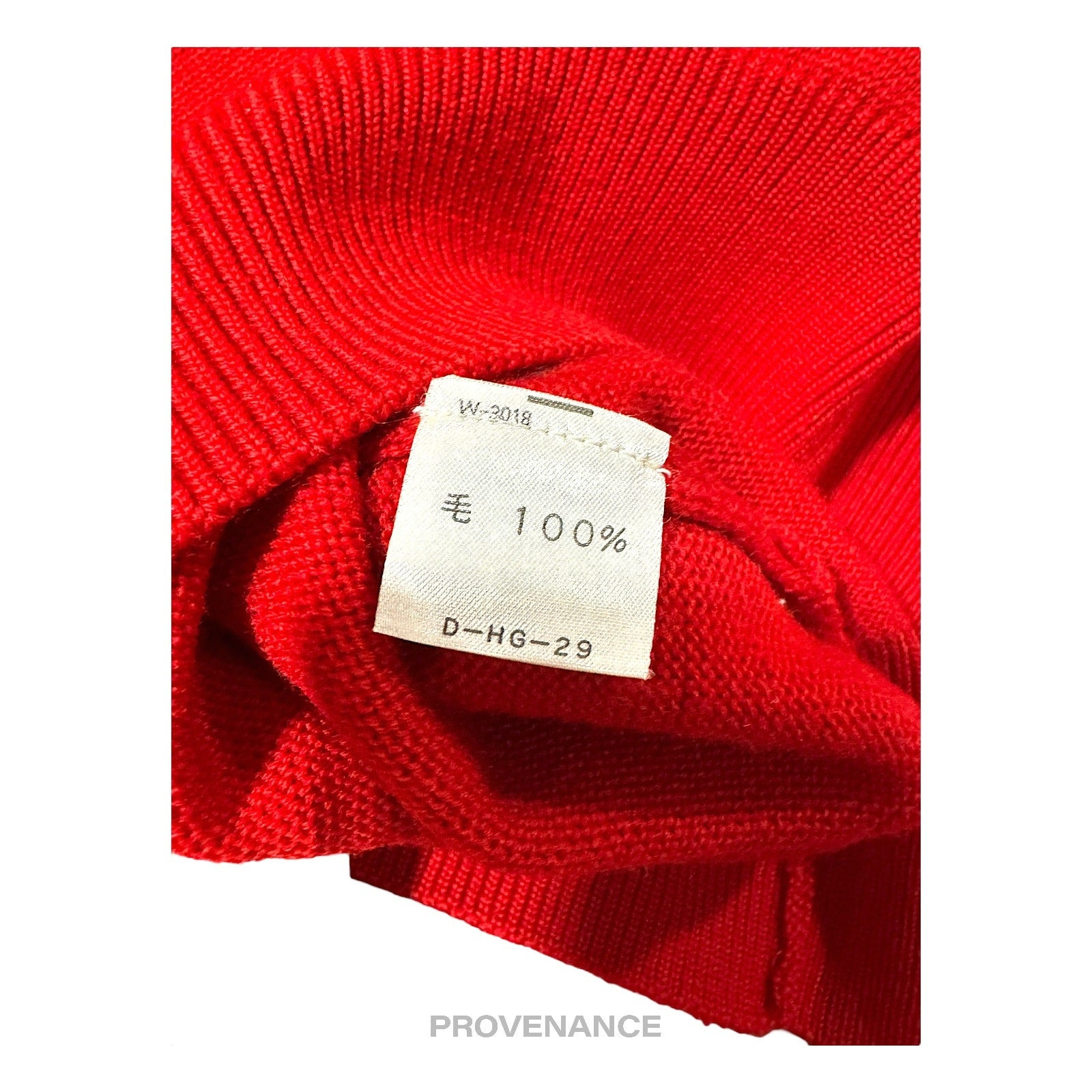 Balenciaga Sports Golf Crewneck Wool Sweatshirt - Red L - 11