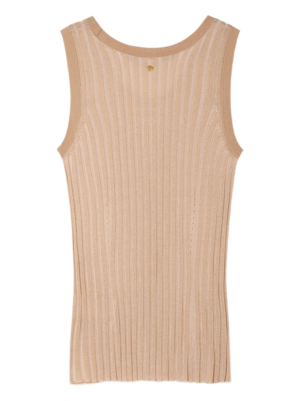 ribbed sleeveless top - 2