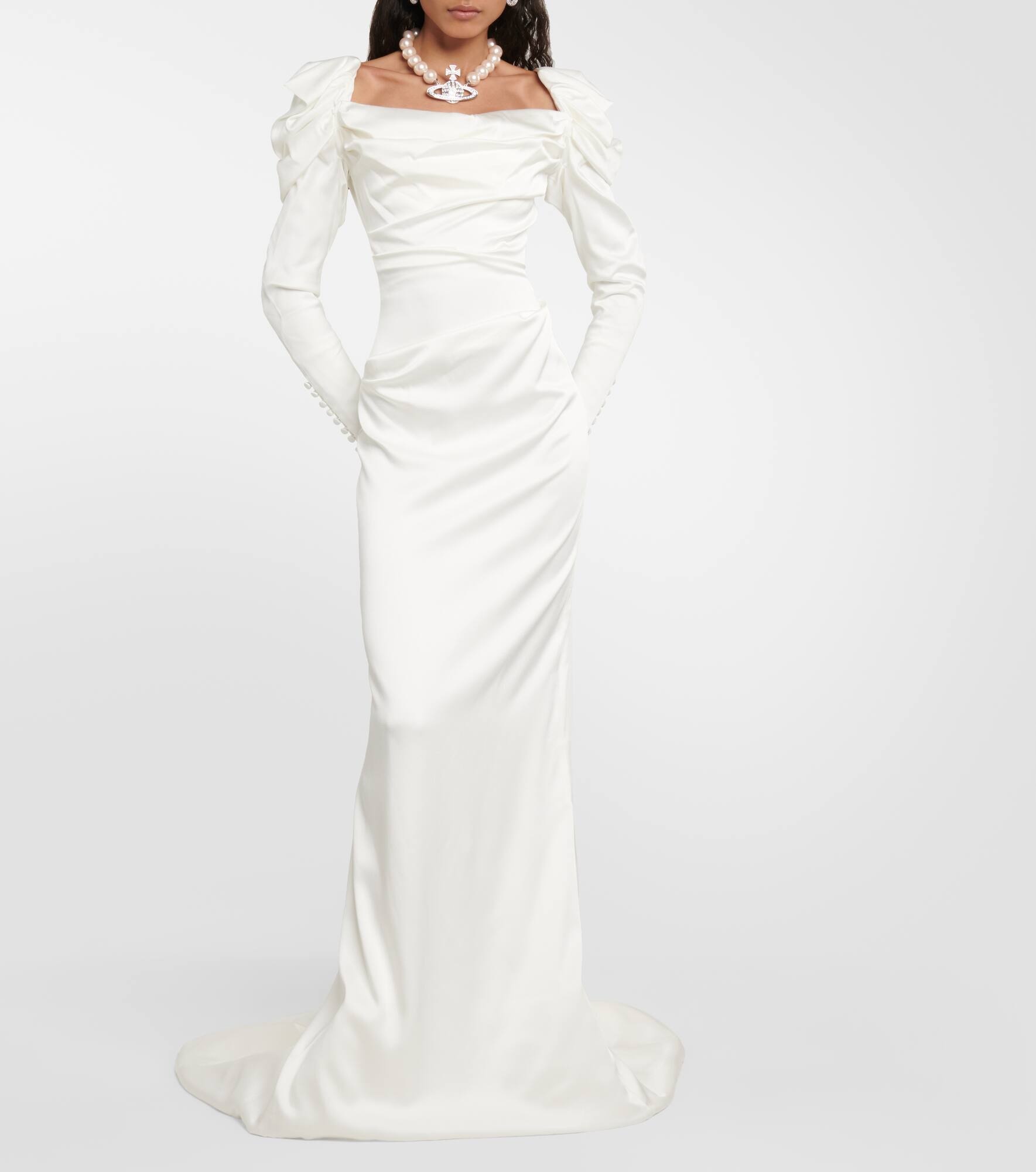 Bridal Astral crêpe satin gown - 2