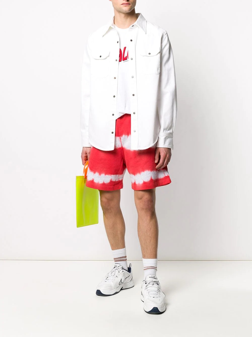tie-dye track shorts - 2