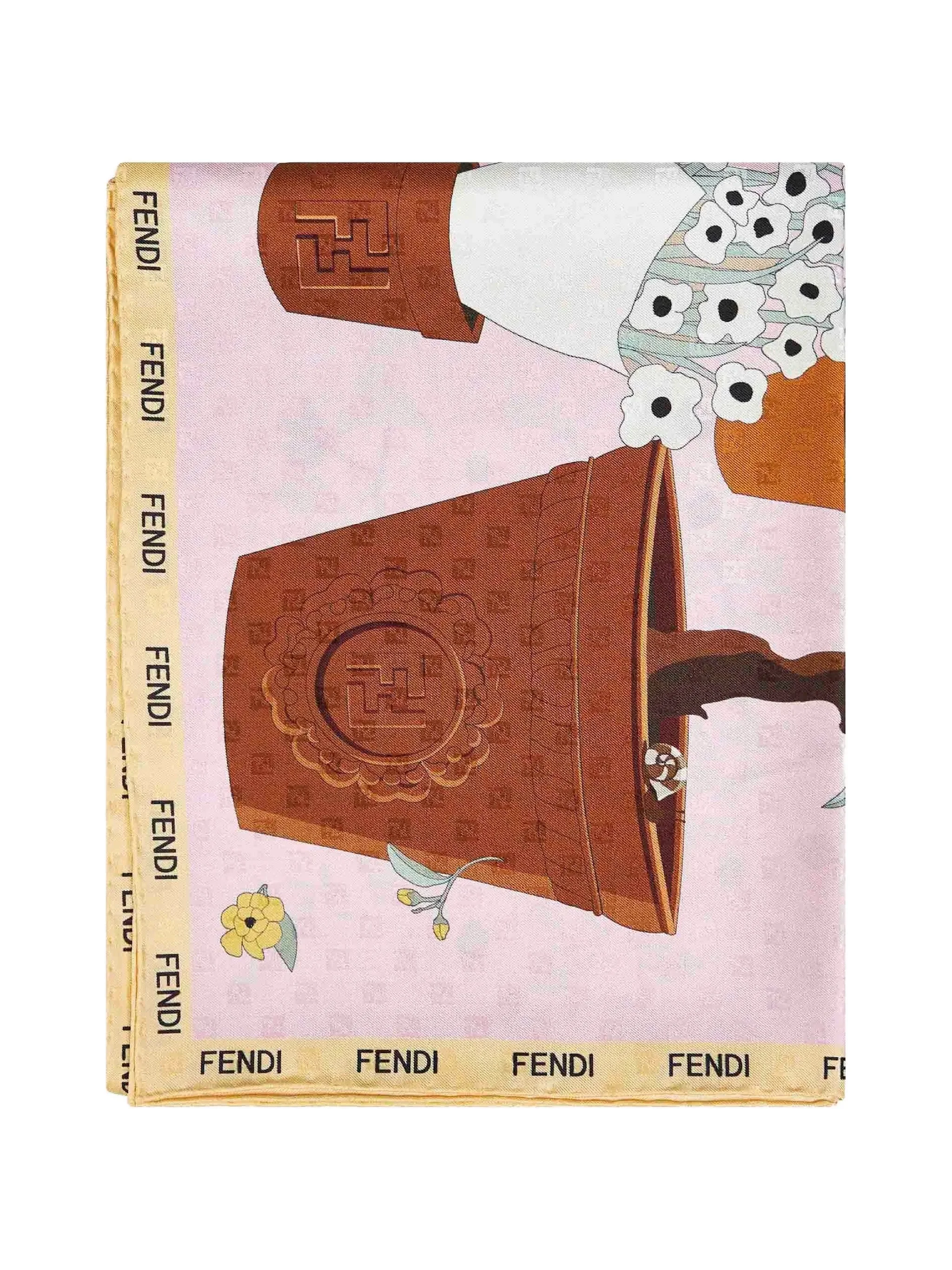 Fendi Gardening-print Silk Scarf - 1