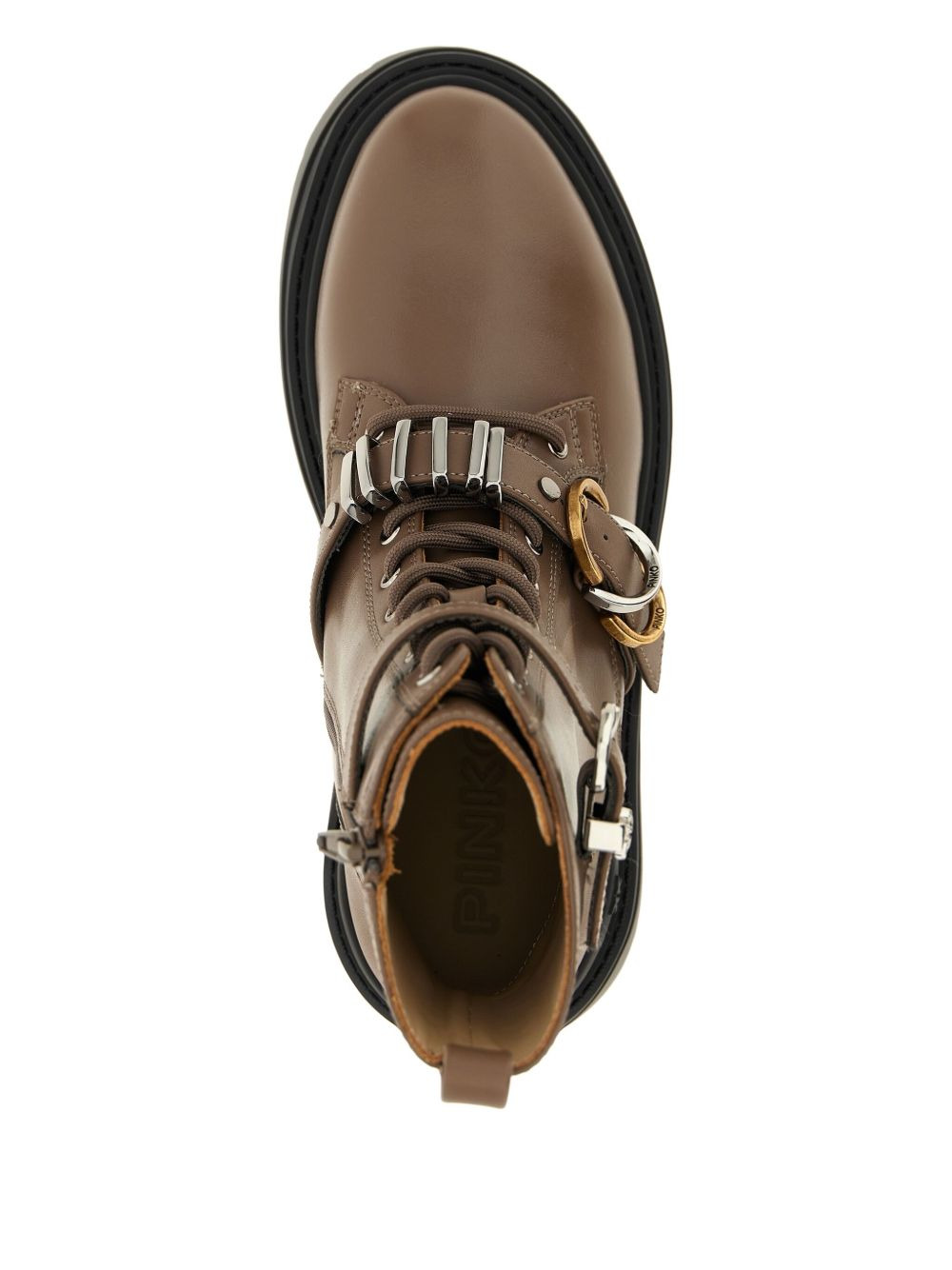 buckle-strap lace-up boots - 3