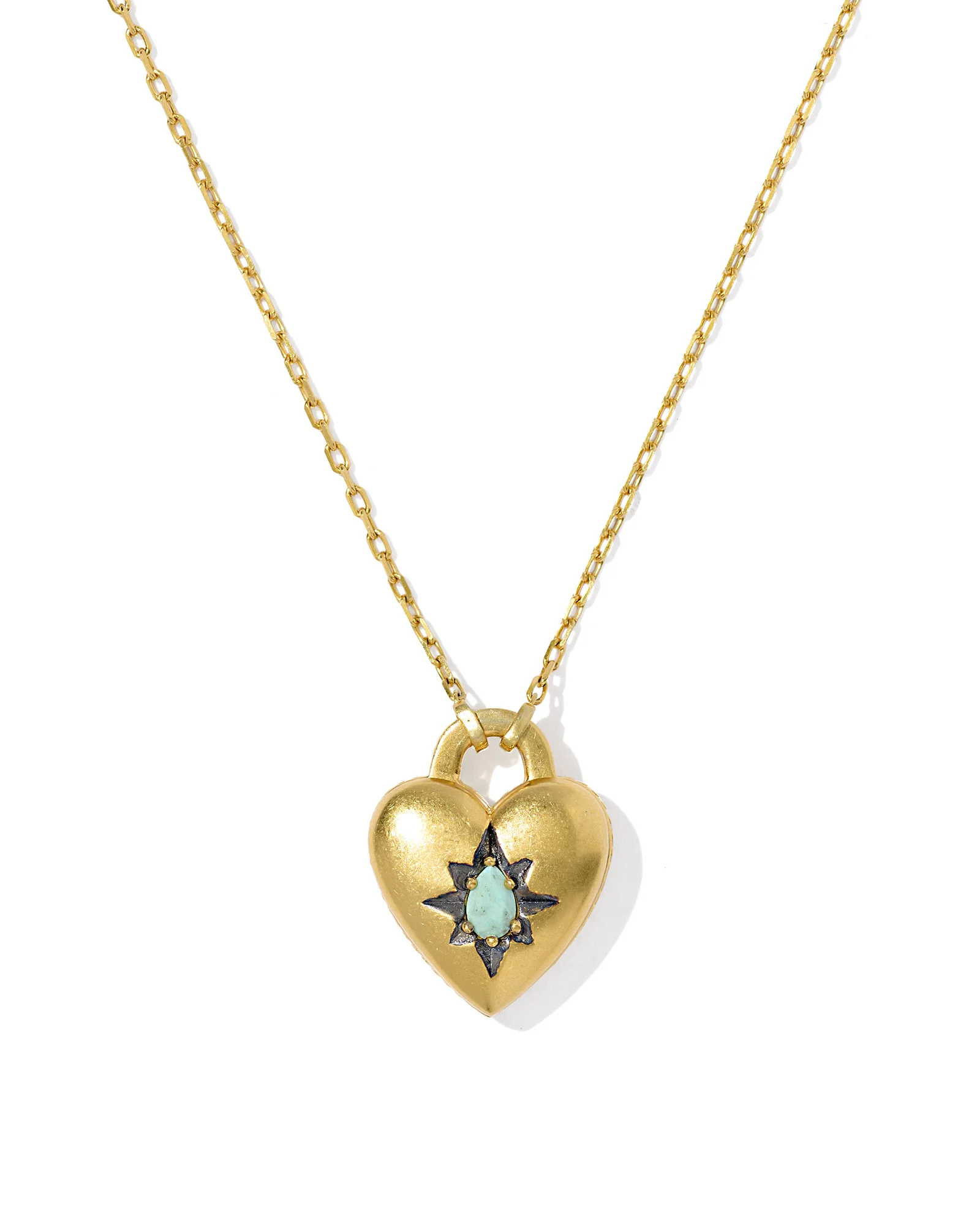 Adia Heart 18k Yellow Gold Vermeil Pendant Necklace - 1