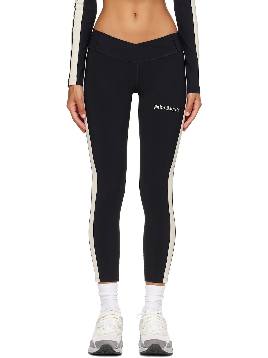 Black Classic Logo Low Track Leggings - 1