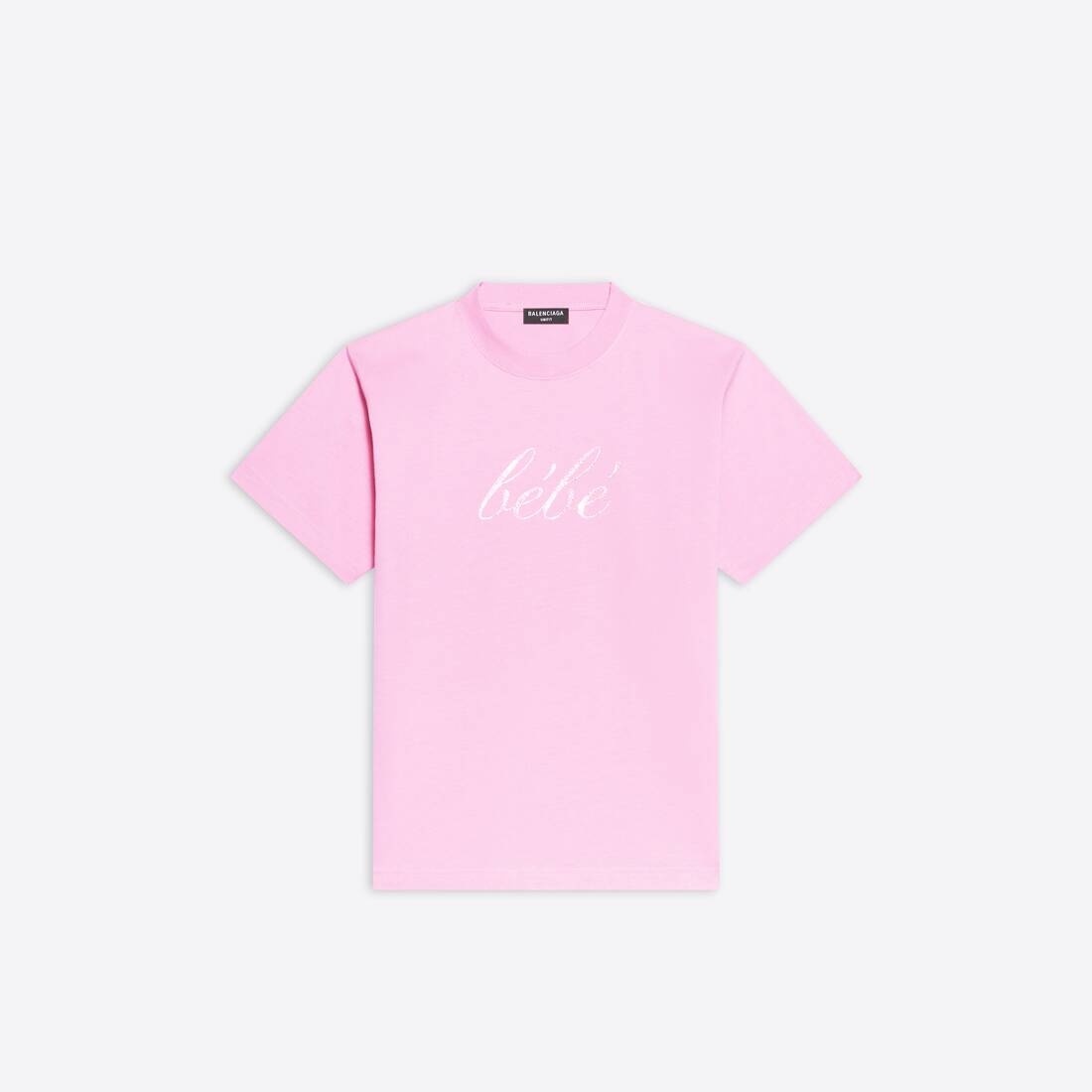 gennemsnit Behandle Gym BALENCIAGA Women's Bébé T-shirt Small Fit in Pink | REVERSIBLE
