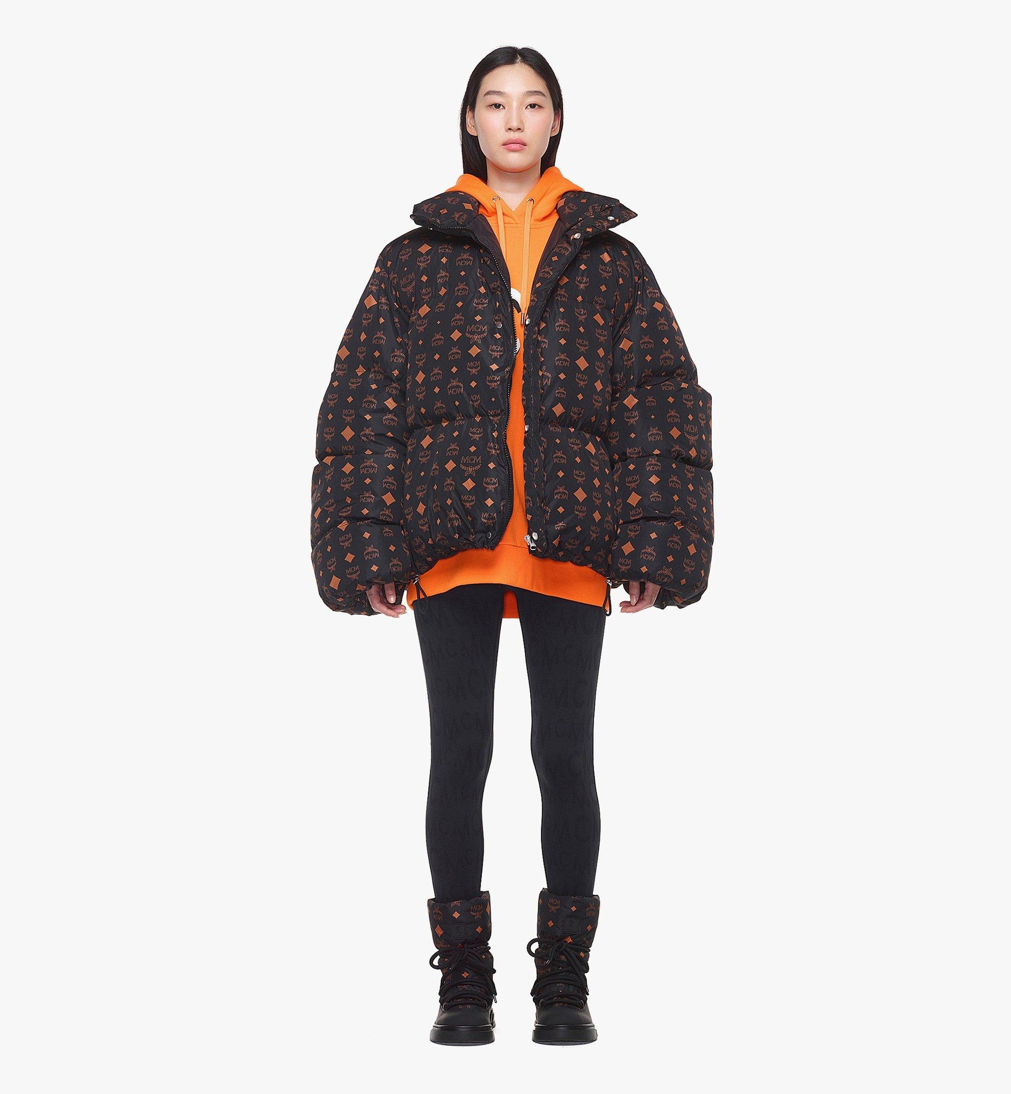 MCM Monogram Print Puffer Jacket in Regenerated Nylon