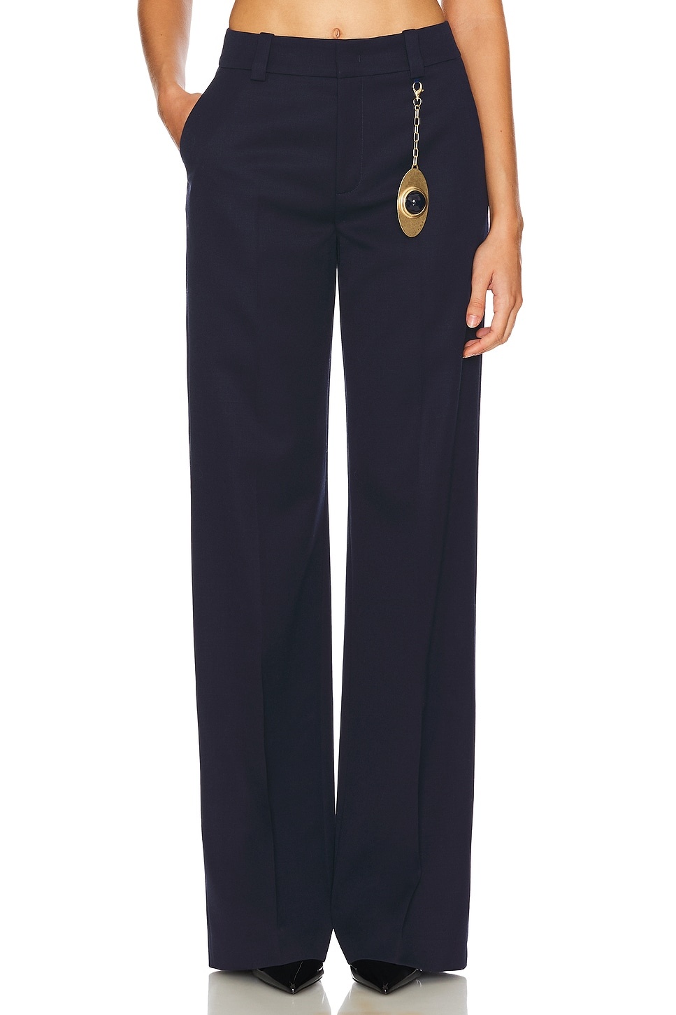 Chain Plate Straight Leg Trouser - 1