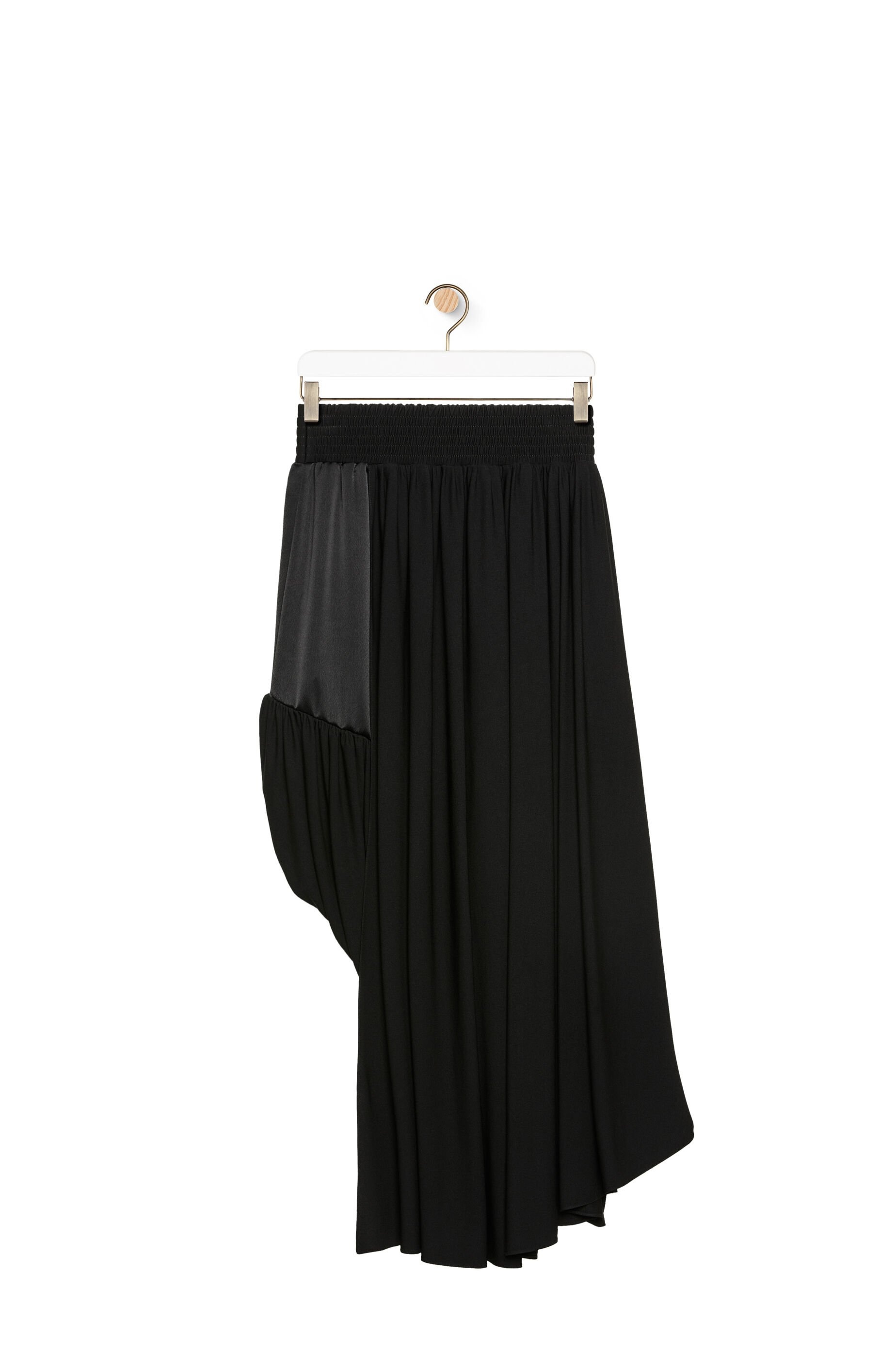Draped skirt in crepe jersey and crepe satin - 2