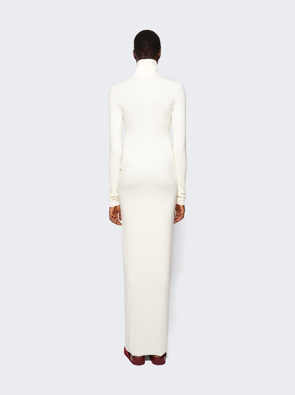 Turtleneck Dress Maxi Cream - 4