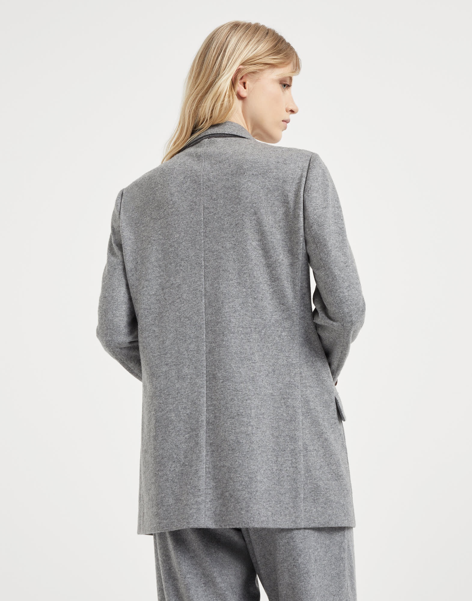 【関税込み】Cashmere jersey deconstructed blazer with monili Brunello Cucinelli Cashmere jersey deconstructed blazer with