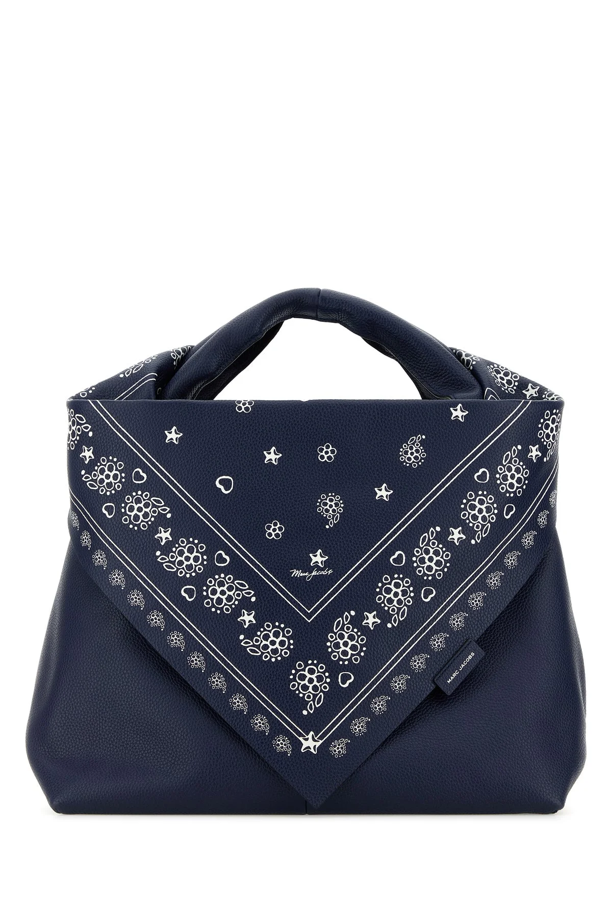 Blue leather shopping bag - 1