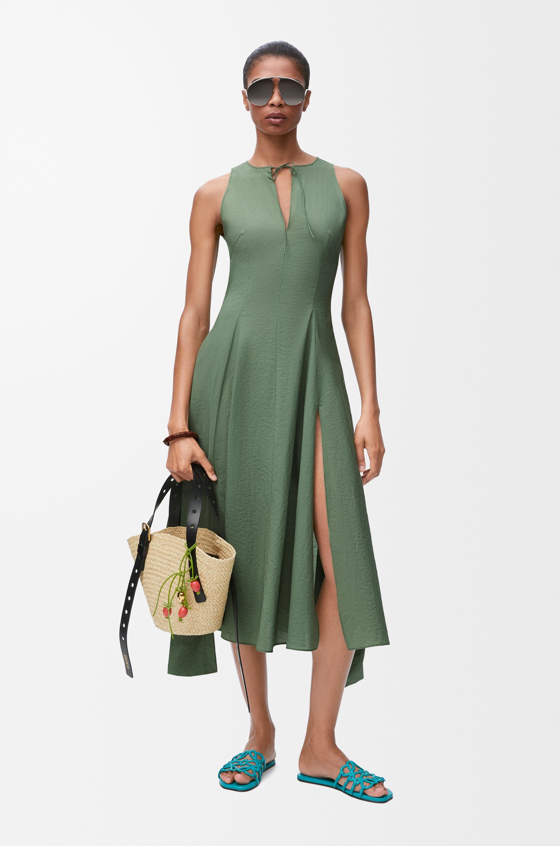 Wrap dress in cotton blend - 2