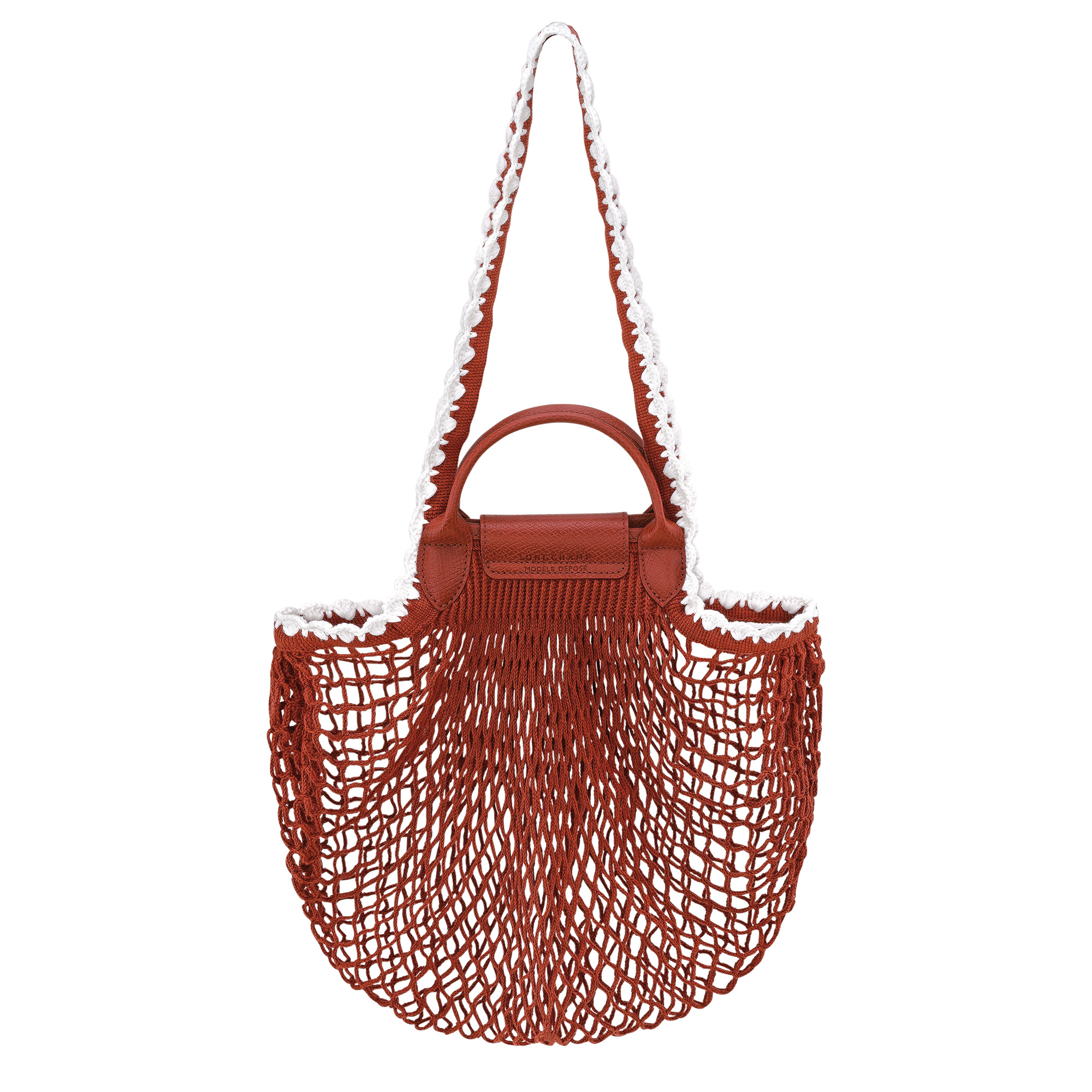Le Pliage Collection L Mesh bag Terracotta - Canvas - 4