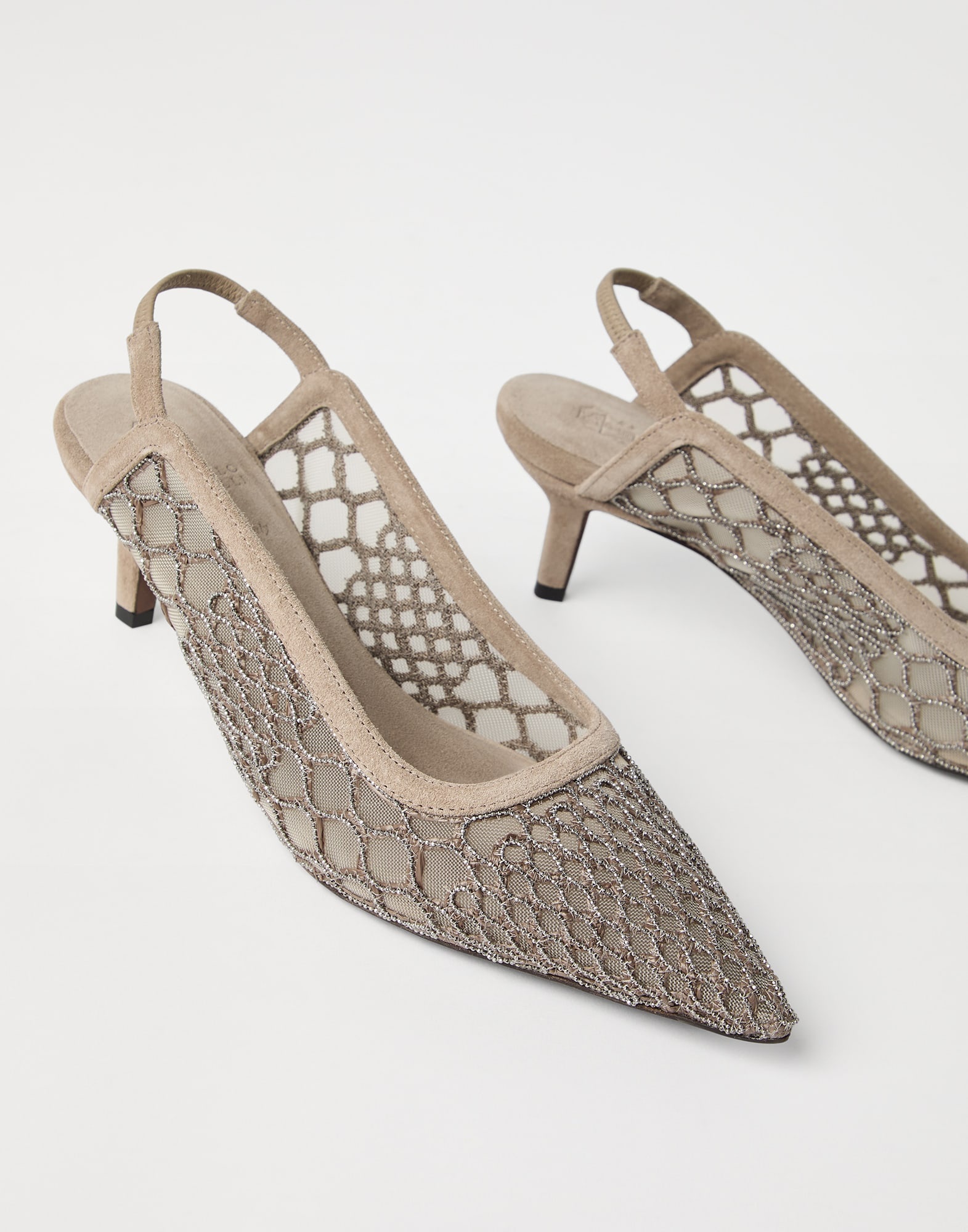 Precious net embroidery city heels - 3