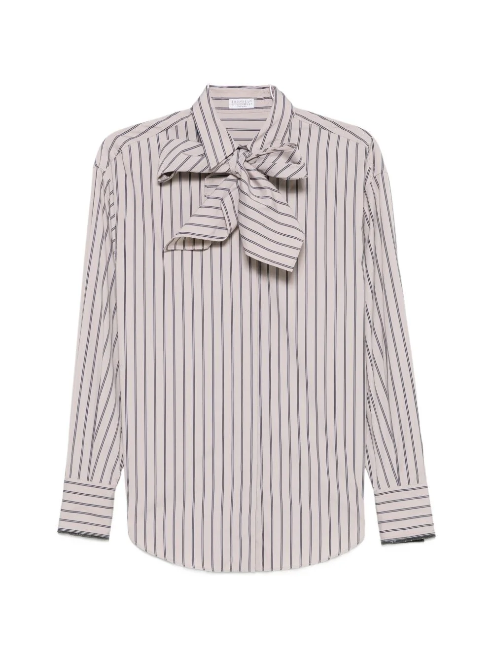 Brunello Cucinelli Women Striped Cotton Shirt - 1