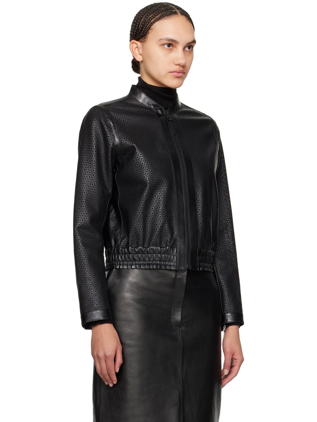 Black Noelia Leather Jacket - 2
