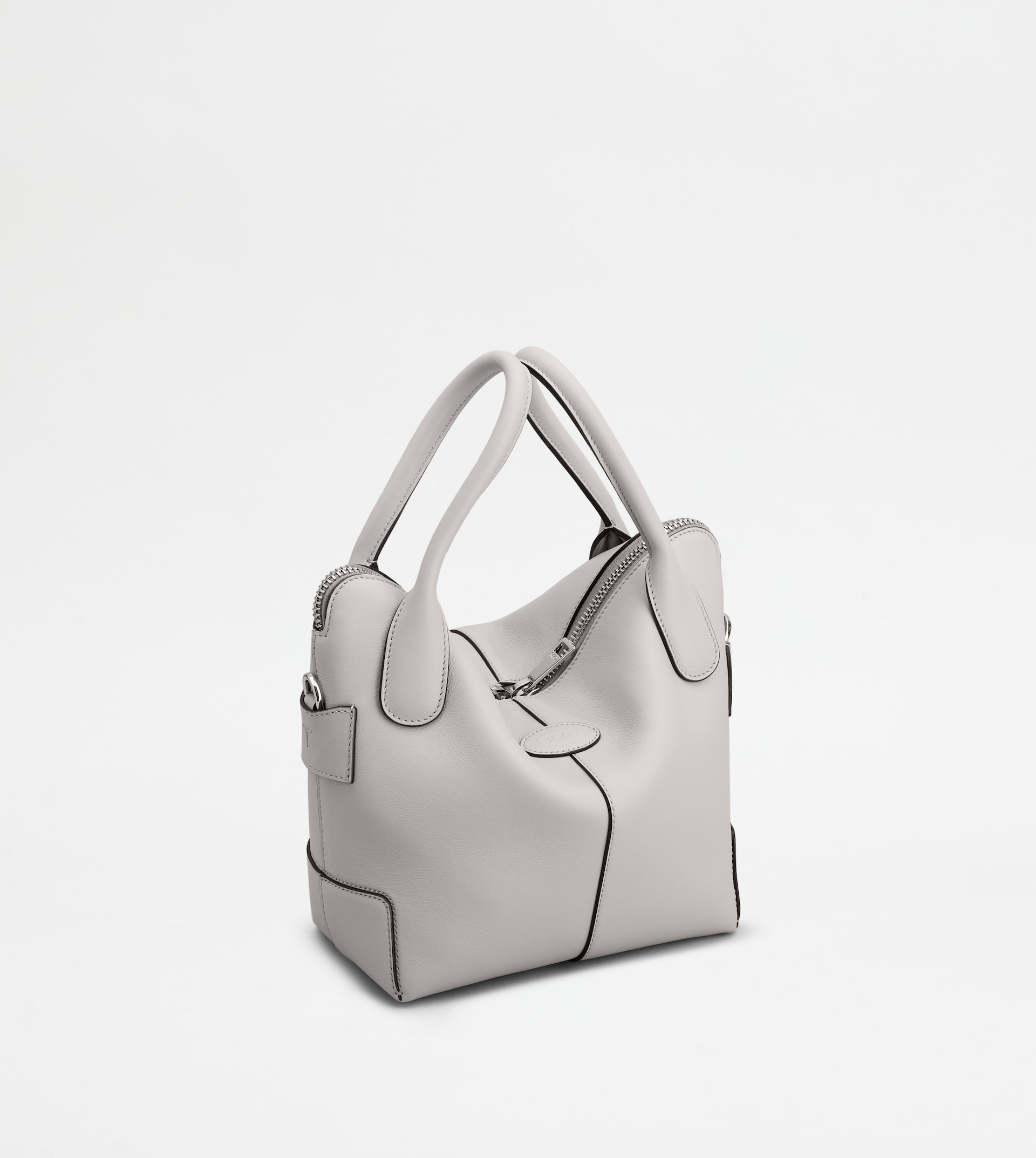 TOD'S DI BAG SWING IN LEATHER MINI - GREY - 4