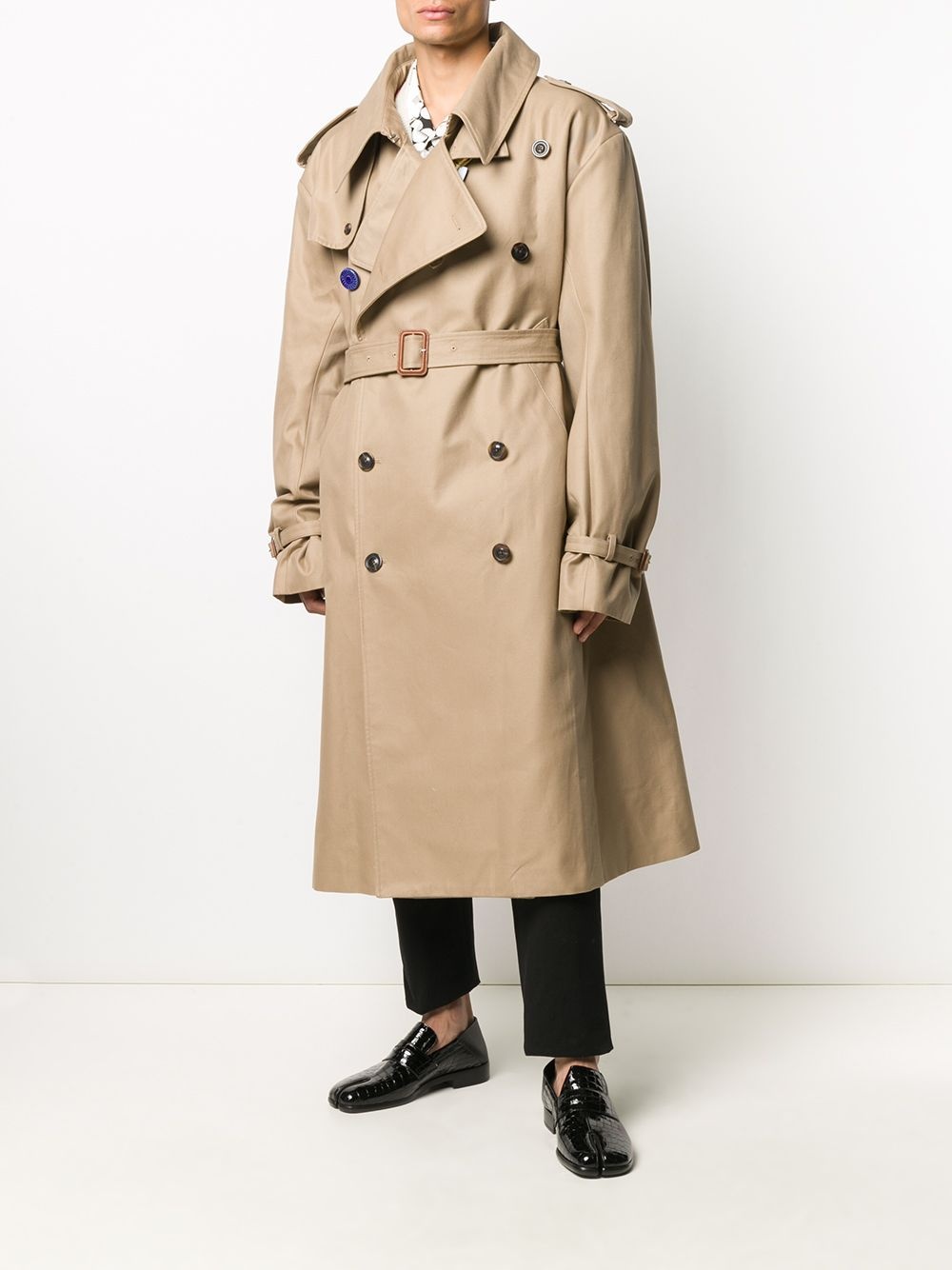 double-breasted trench coat - 6