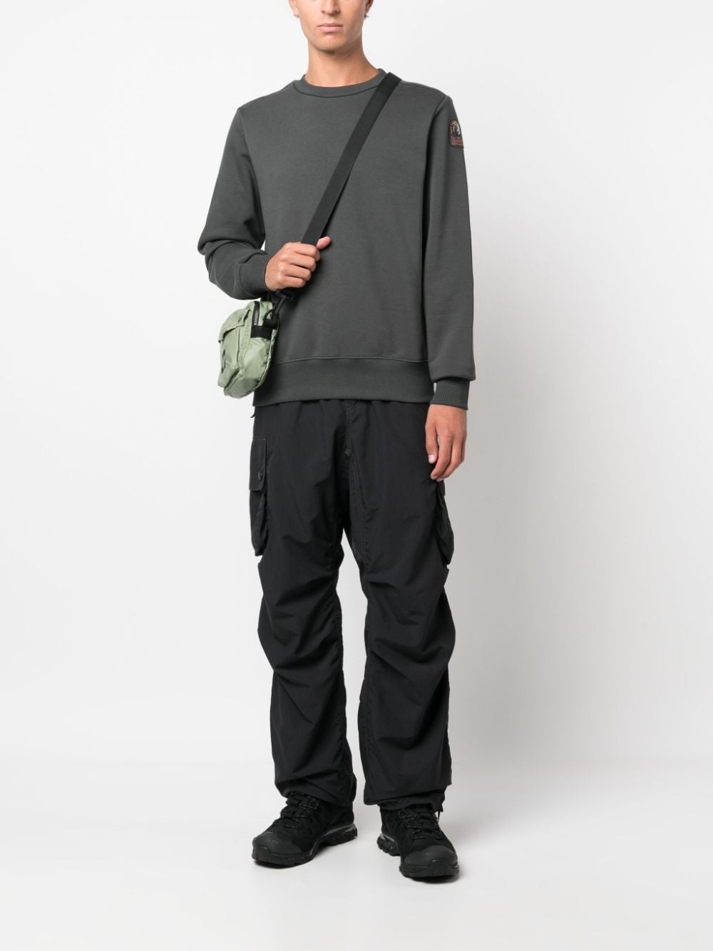 logo-patch jersey sweatshirt - 2